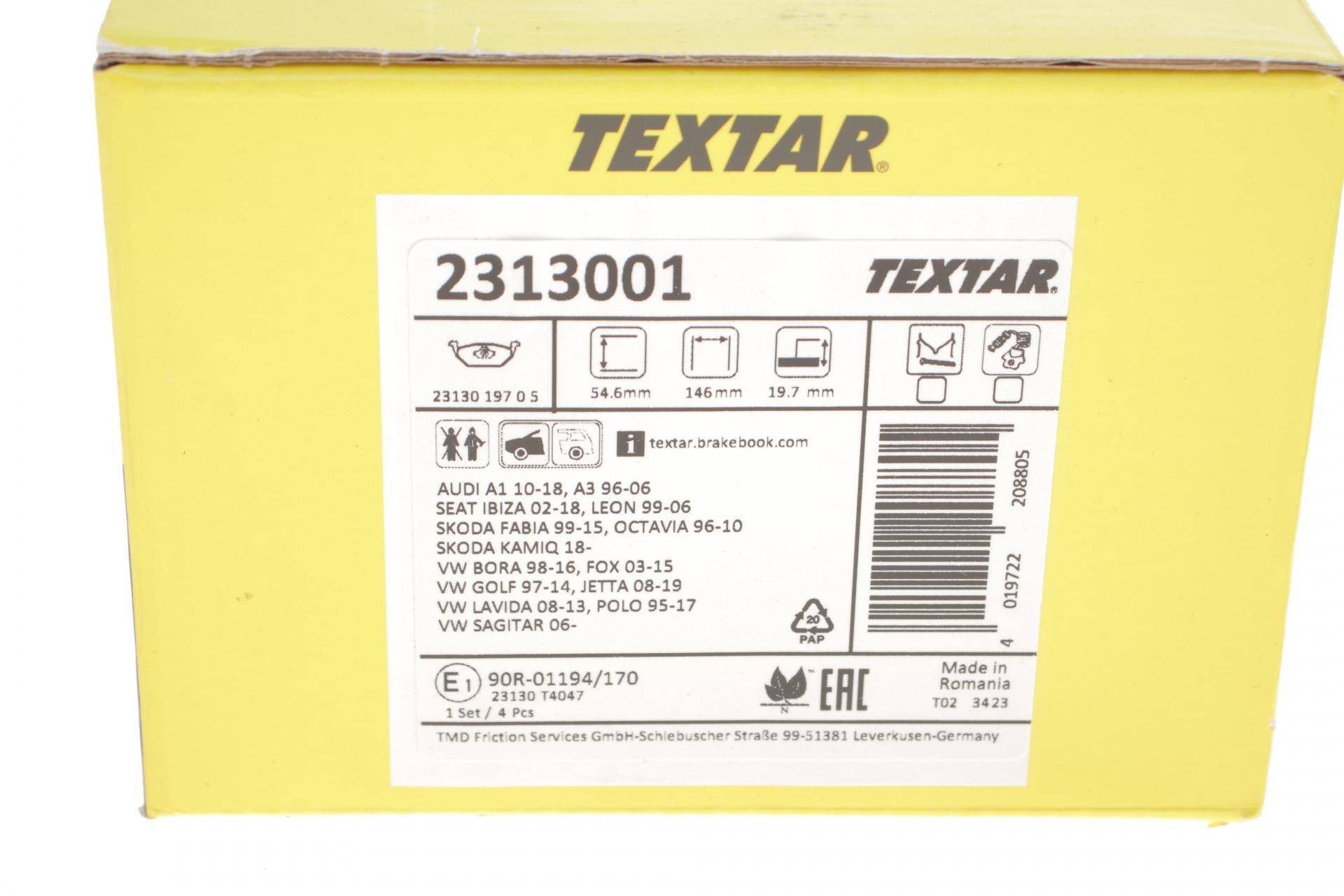 Колодки гальмівні (передні) VW Caddy 03- (Teves) Q+