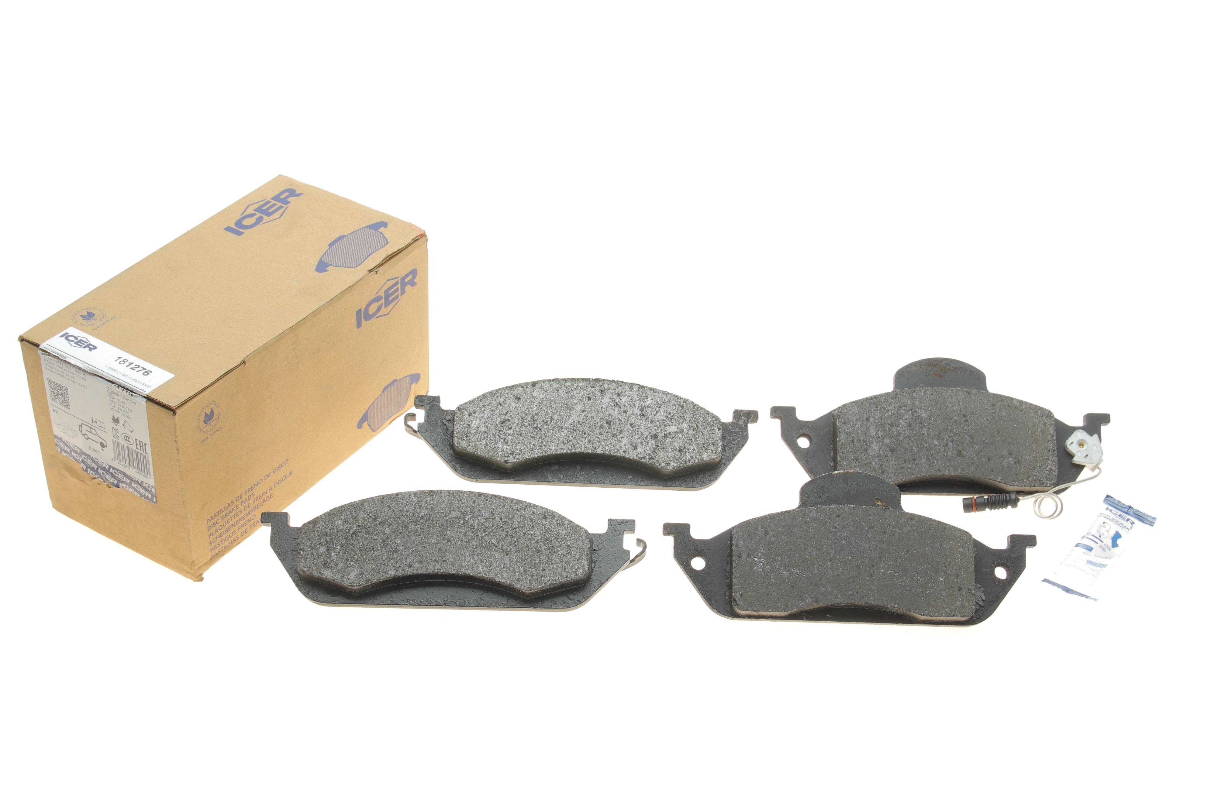 Колодки гальмівні (передні) MB M-class (W163) 98-05 (+датчик)