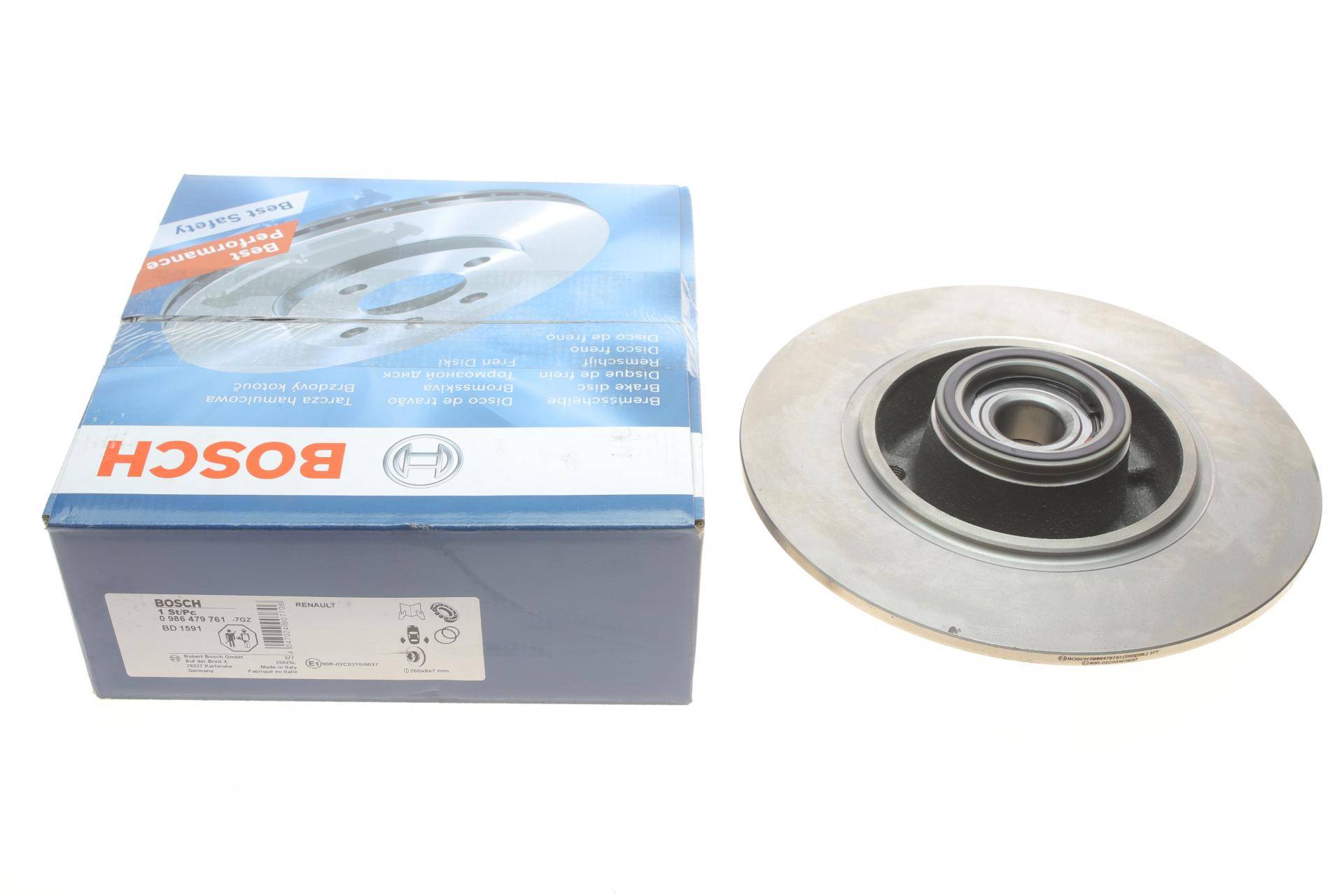 Диск гальмівний (задній) Renault Megane III/Scenic III 08- (260x8)(з підшипником)(+ABS)