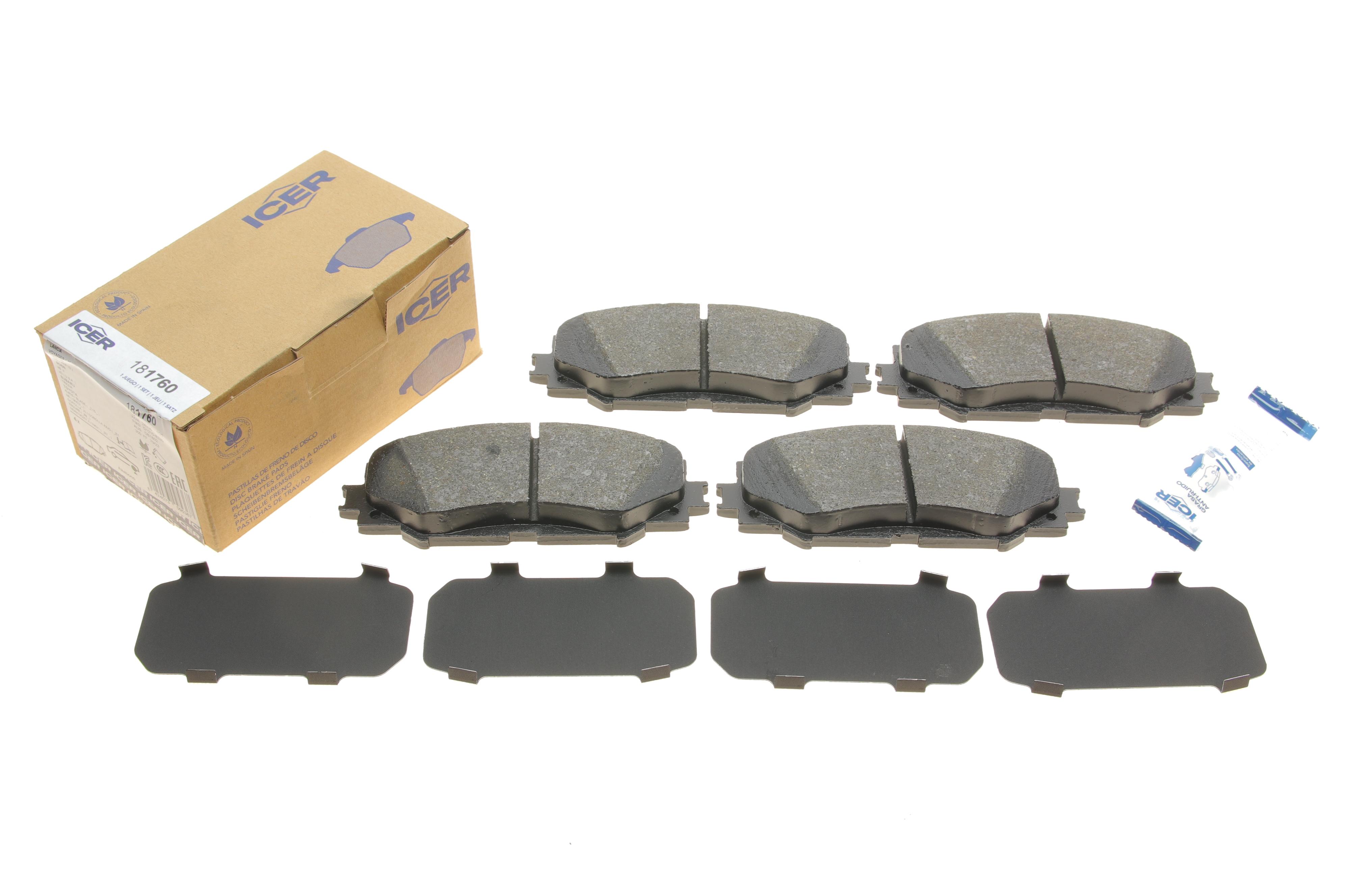 Колодки гальмівні (передні) Toyota Corolla 01-18/Auris 07-12/Rav4 III 05-/Yaris/Prius+ 12-