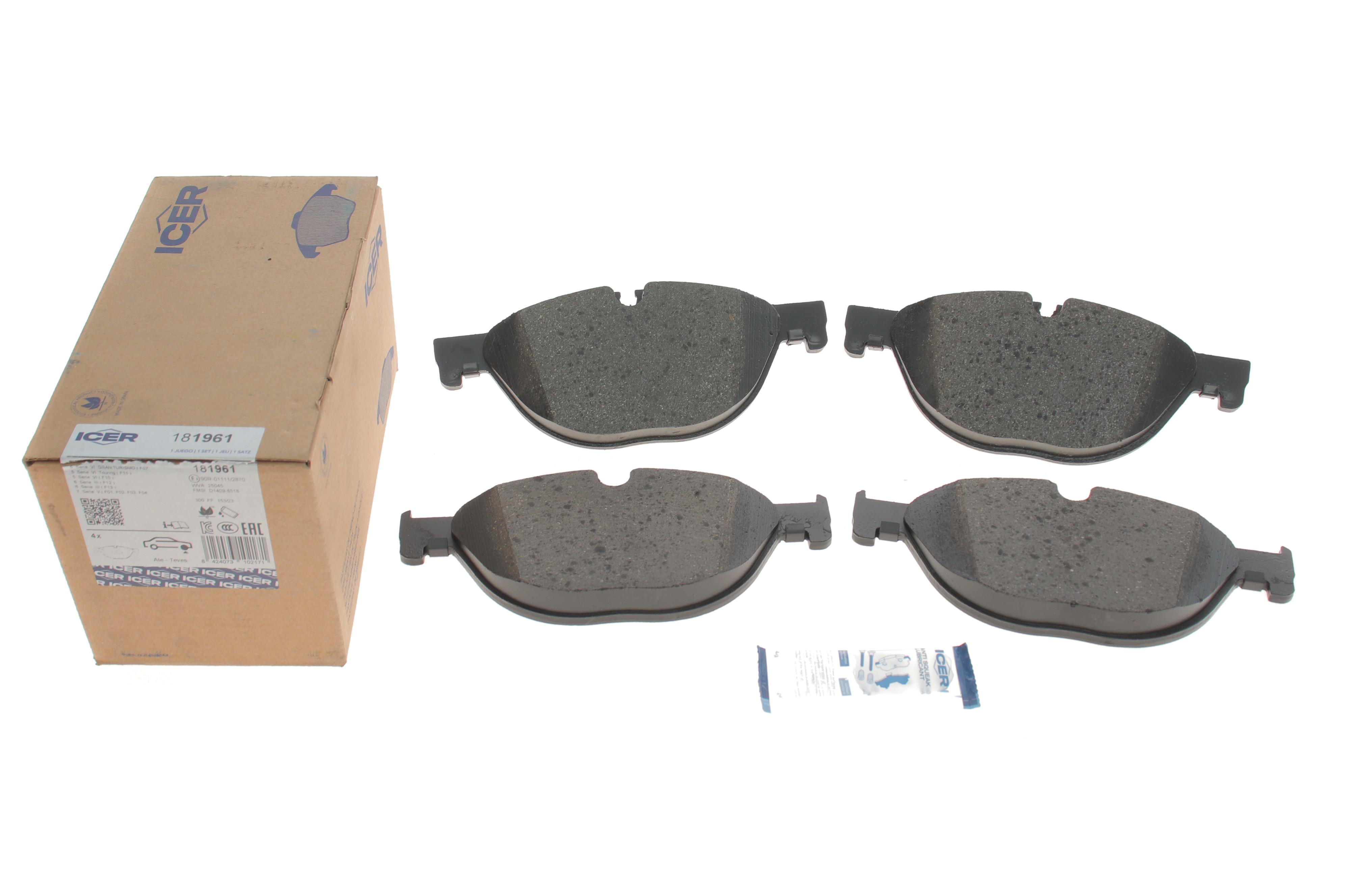 Колодки гальмівні (передні) BMW 5 (F07/F10/F11) 09-17/6 (F06/F13) 11-18/7 (F01/F02/F03/F04) 08-15