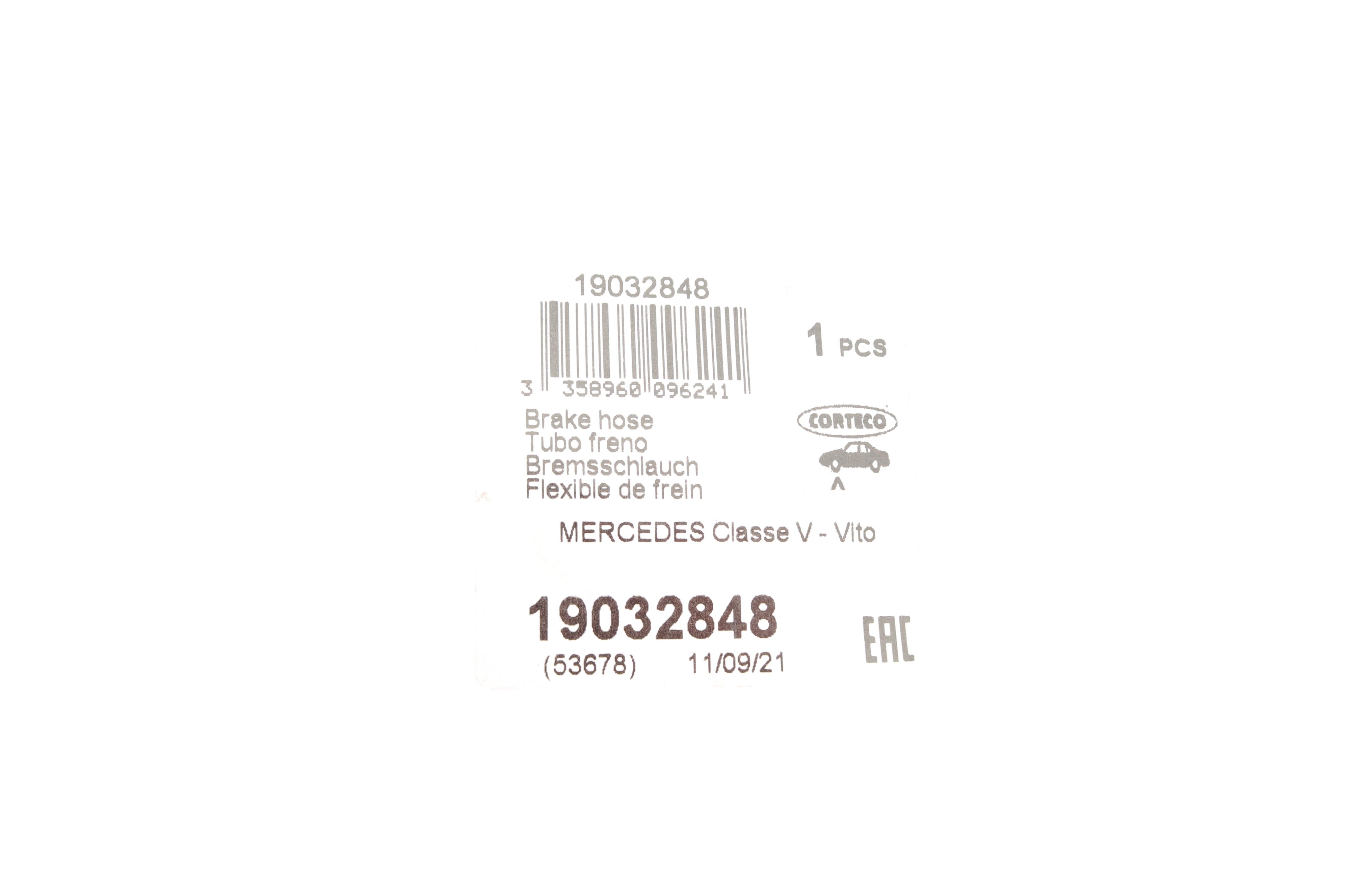 Шланг гальмівний (передній) MB Vito (W638)