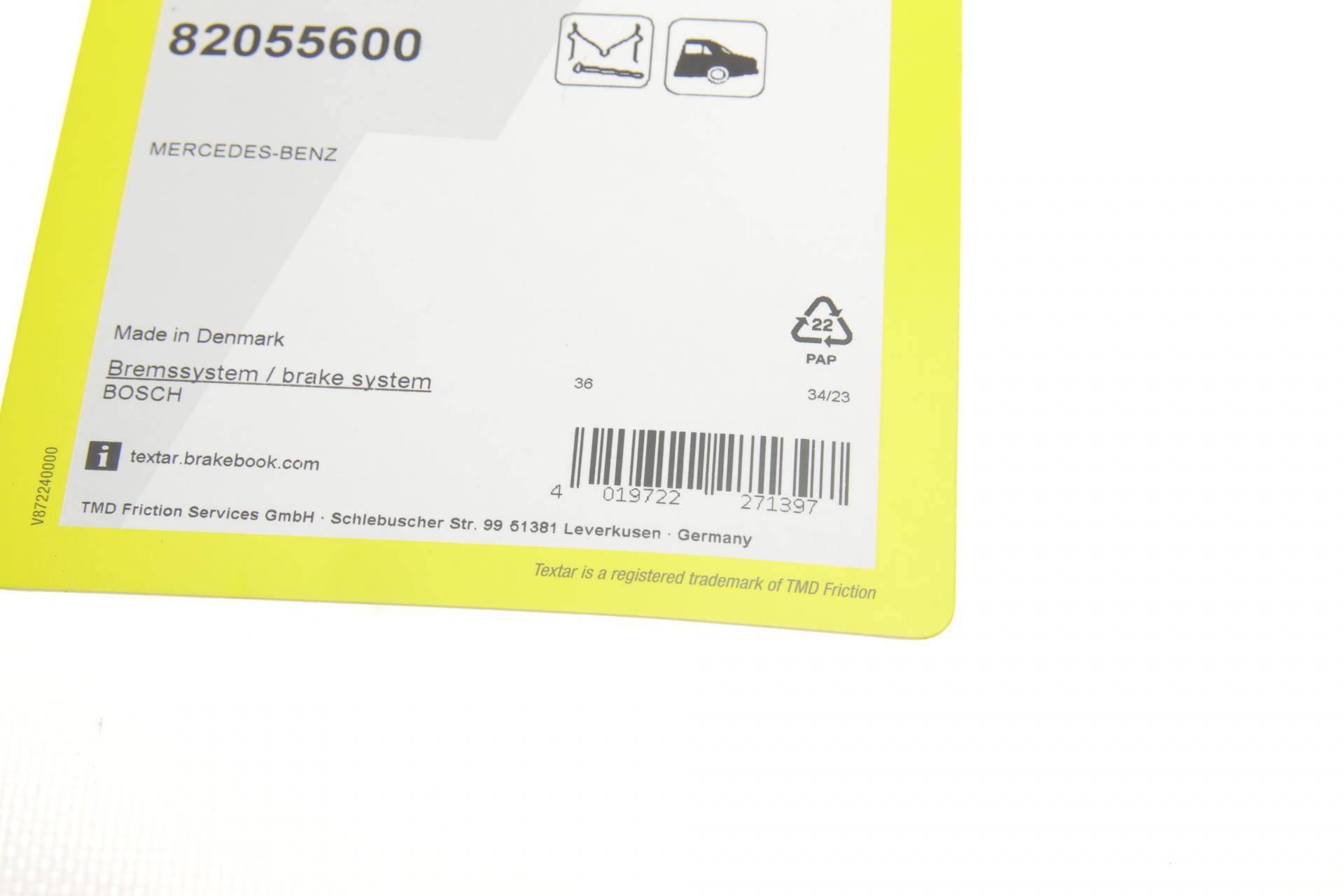 Планка супорта (заднього) прижимна (к-кт) MB Vito (W638) 2.0-2.3TD (з датчиком зносу)