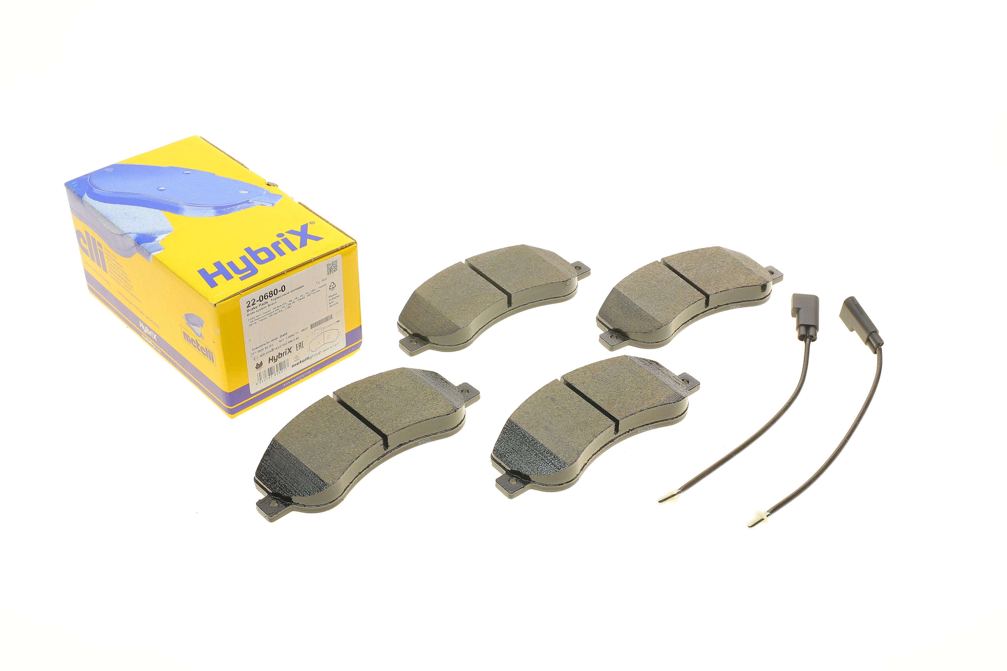 Колодки гальмівні (передні) Ford Transit 06-14/Transit Connect 06-13 (RWD) (+датчики)