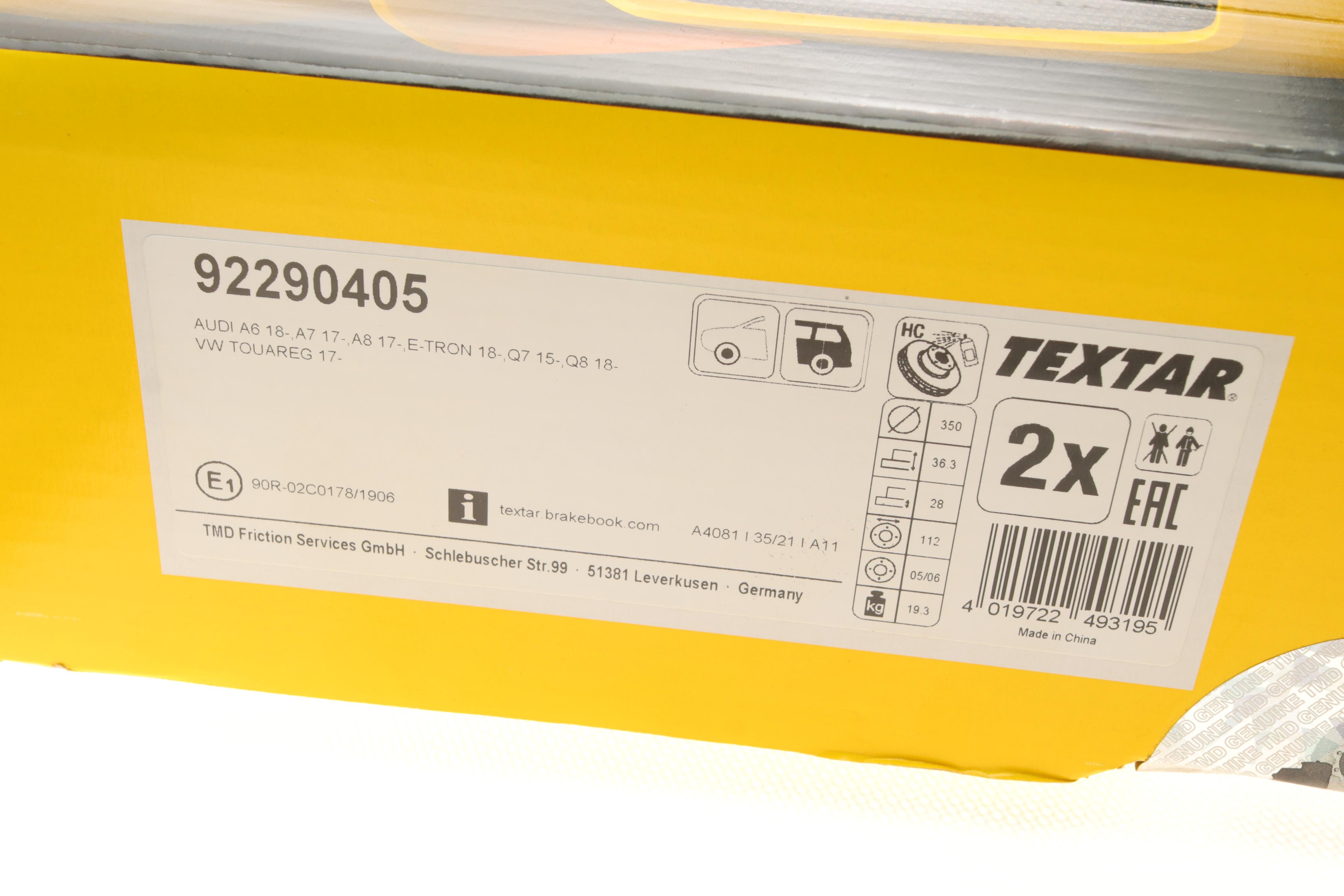 Диск гальмівний (задній) Audi A6/A7/A8/Q7/Q8 15- (350x28) PRO+