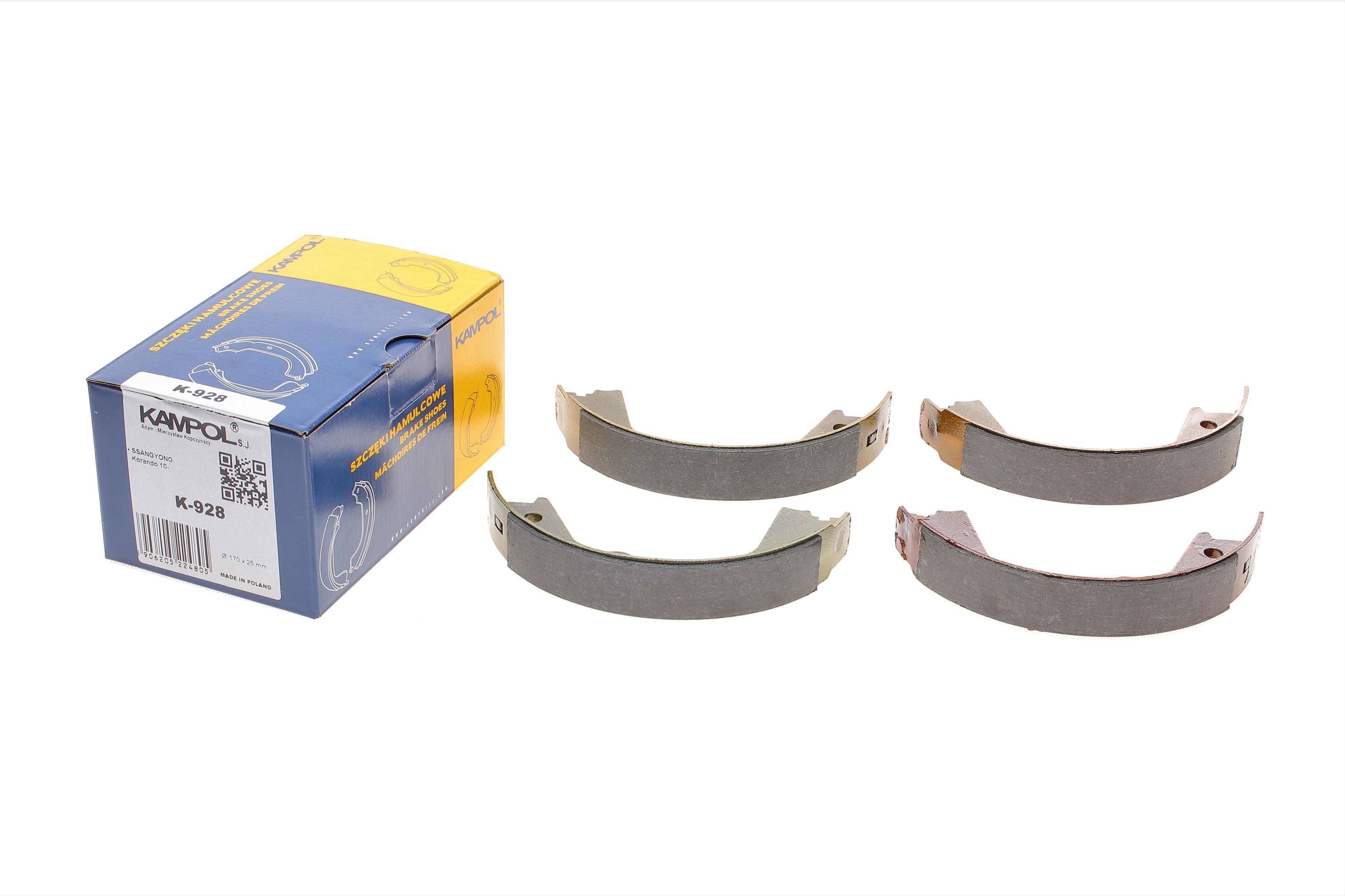 Колодки ручника SsangYong Korando 2.0 10- (170x25)