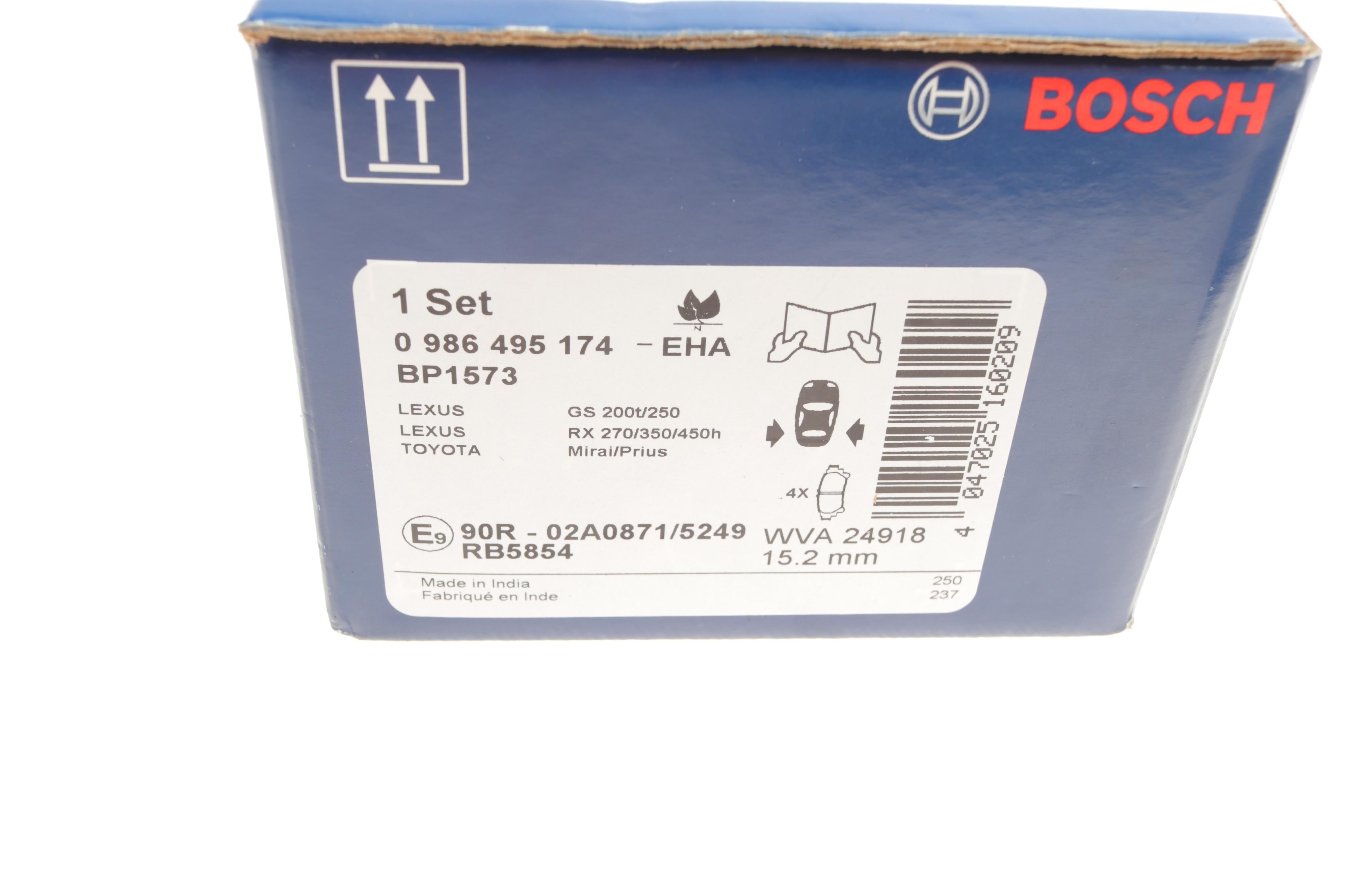 Колодки гальмівні (задні) Lexus RX 08-15/Toyota Prius 11-