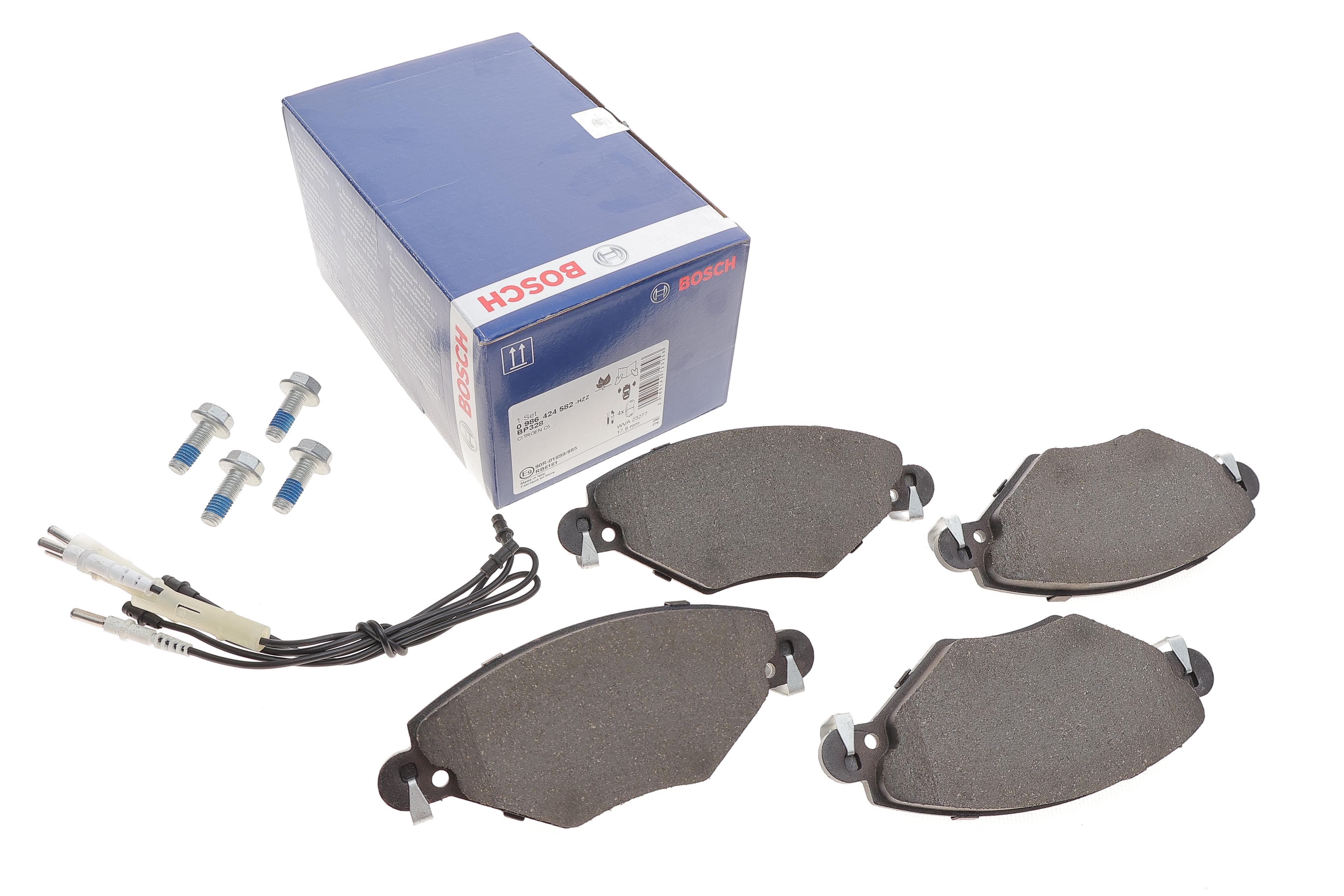 Колодки гальмівні (передні) Citroen C5 01- (Bosch) (з датчиком)