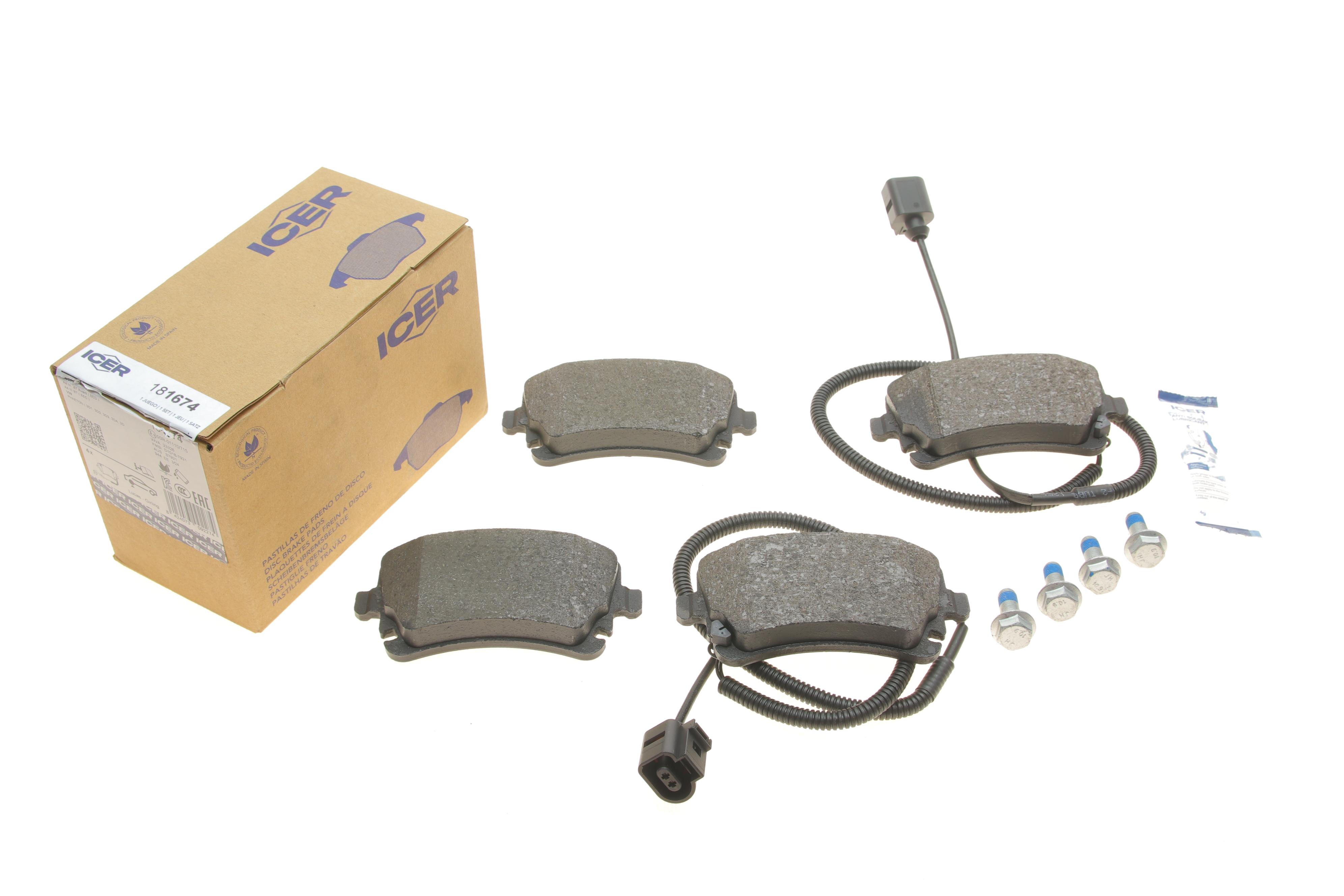 Колодки гальмівні (задні) Audi A4 04-08/A6 95-/A8 02-10/VW Phaeton 02-16 (+датчики)