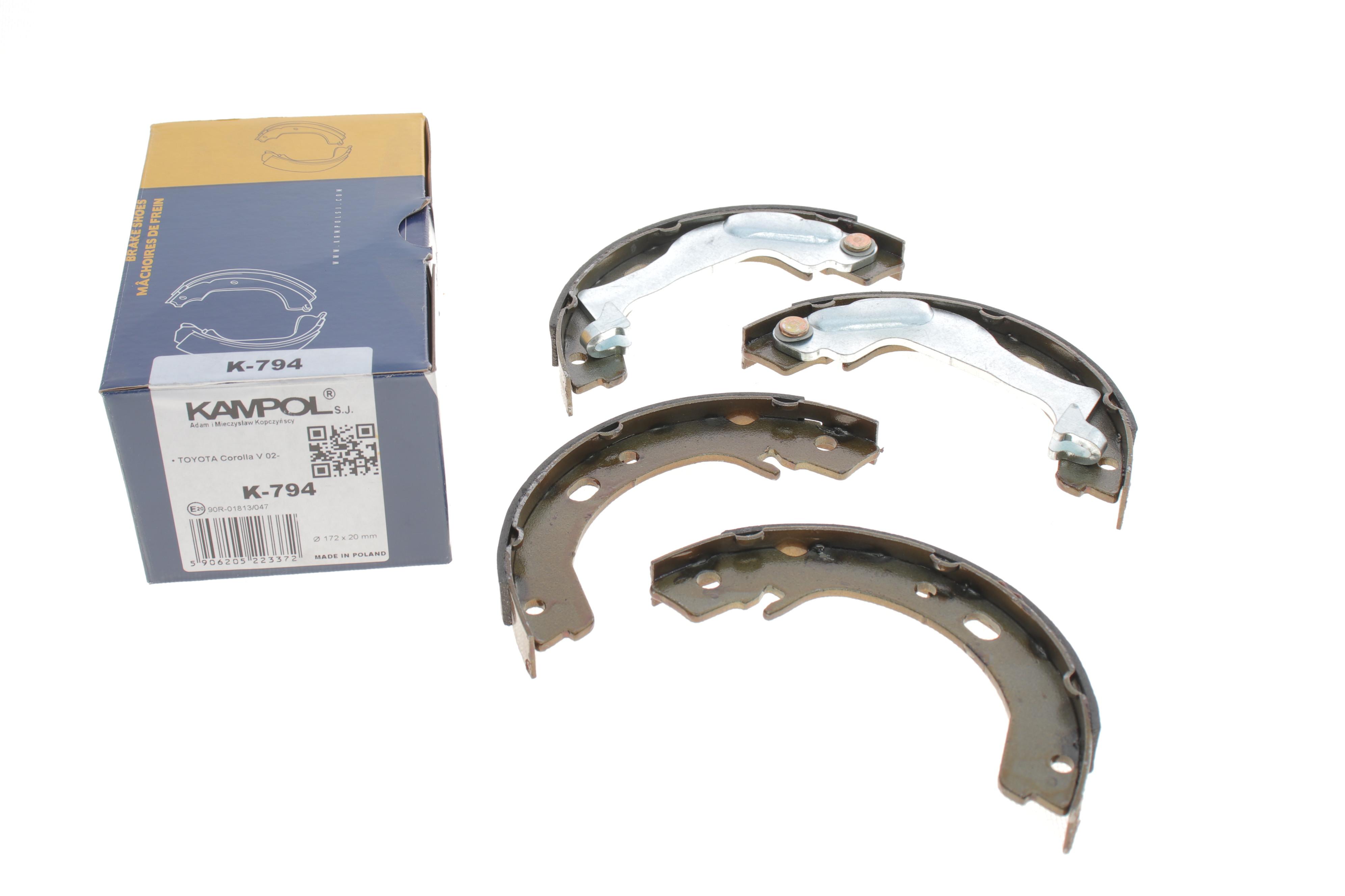 Колодки ручника Toyota Corolla 02- (172x20)