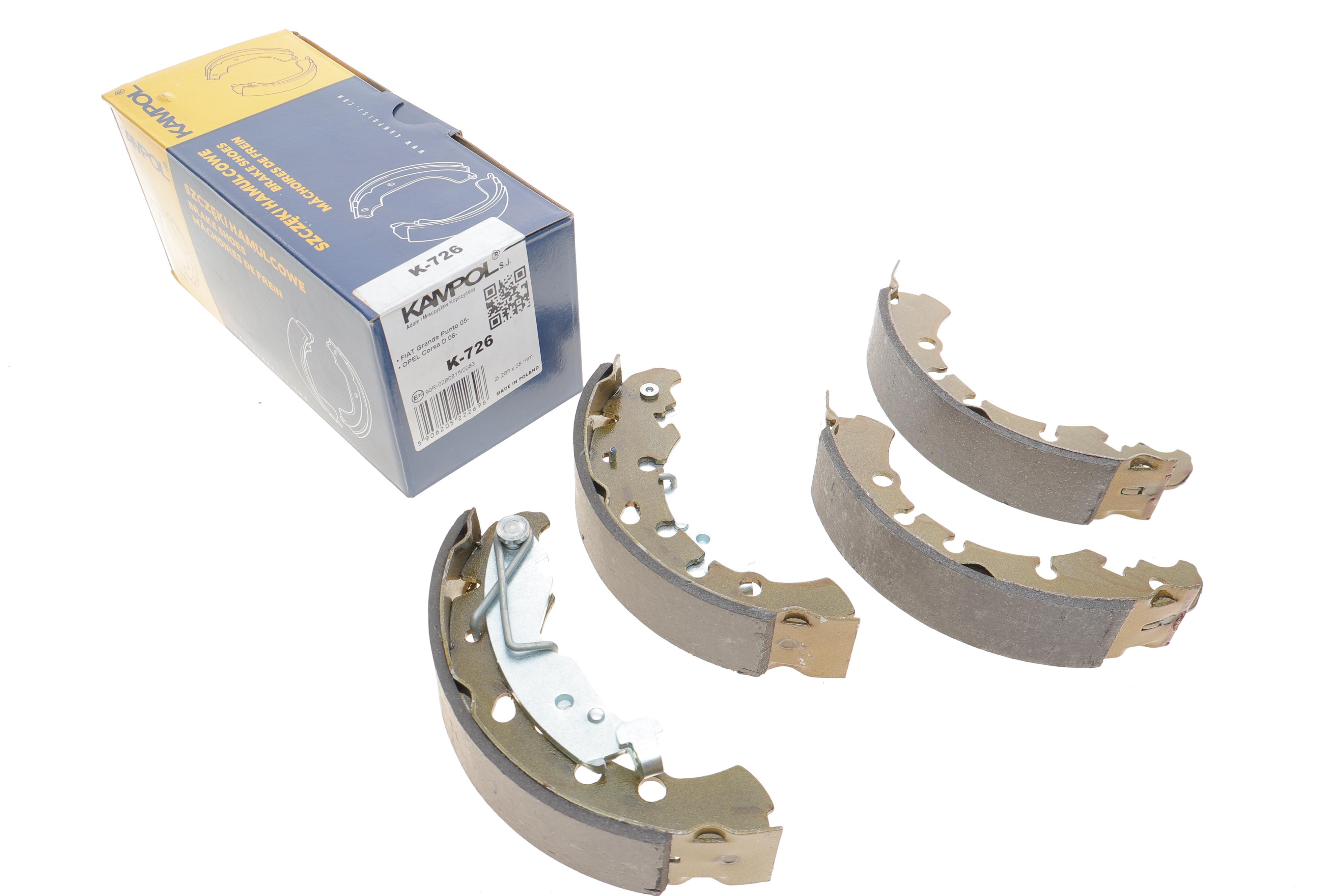 Колодки гальмівні (задні) Opel Corsa 06-/Fiat Punto 99- (барабанні) (203x38)