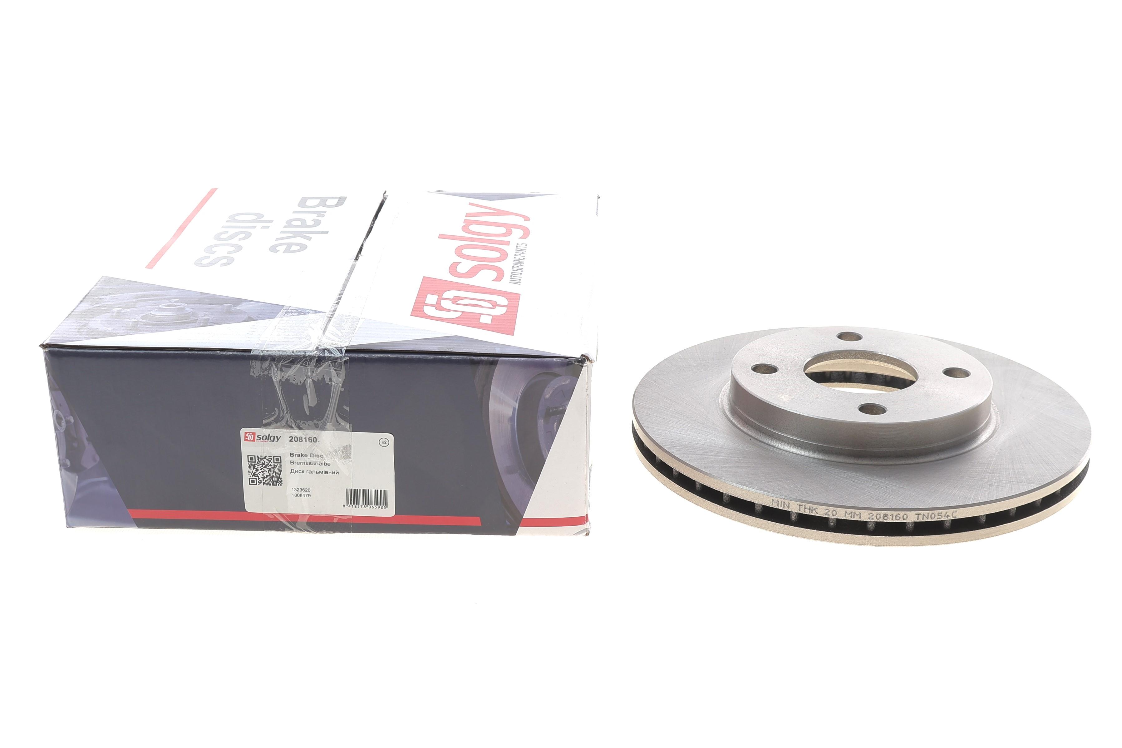 Диск гальмівний (передній) Ford Fiesta 95-13/Focus 98-07 (258x22)