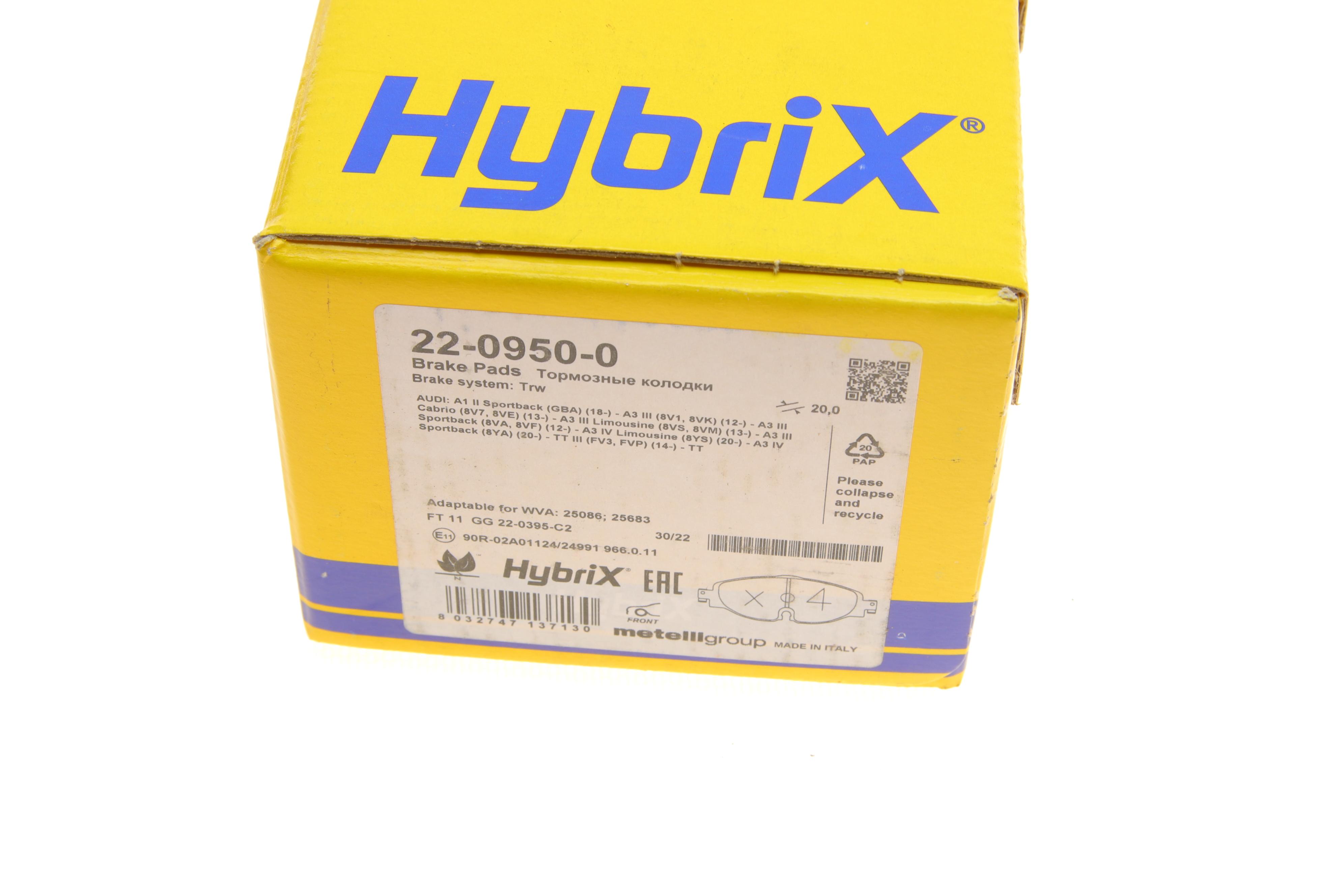 Колодки гальмівні (передні) Audi A1/Q3 18-/Skoda Octavia/VW Golf/Caddy/Touran/Passat 12-