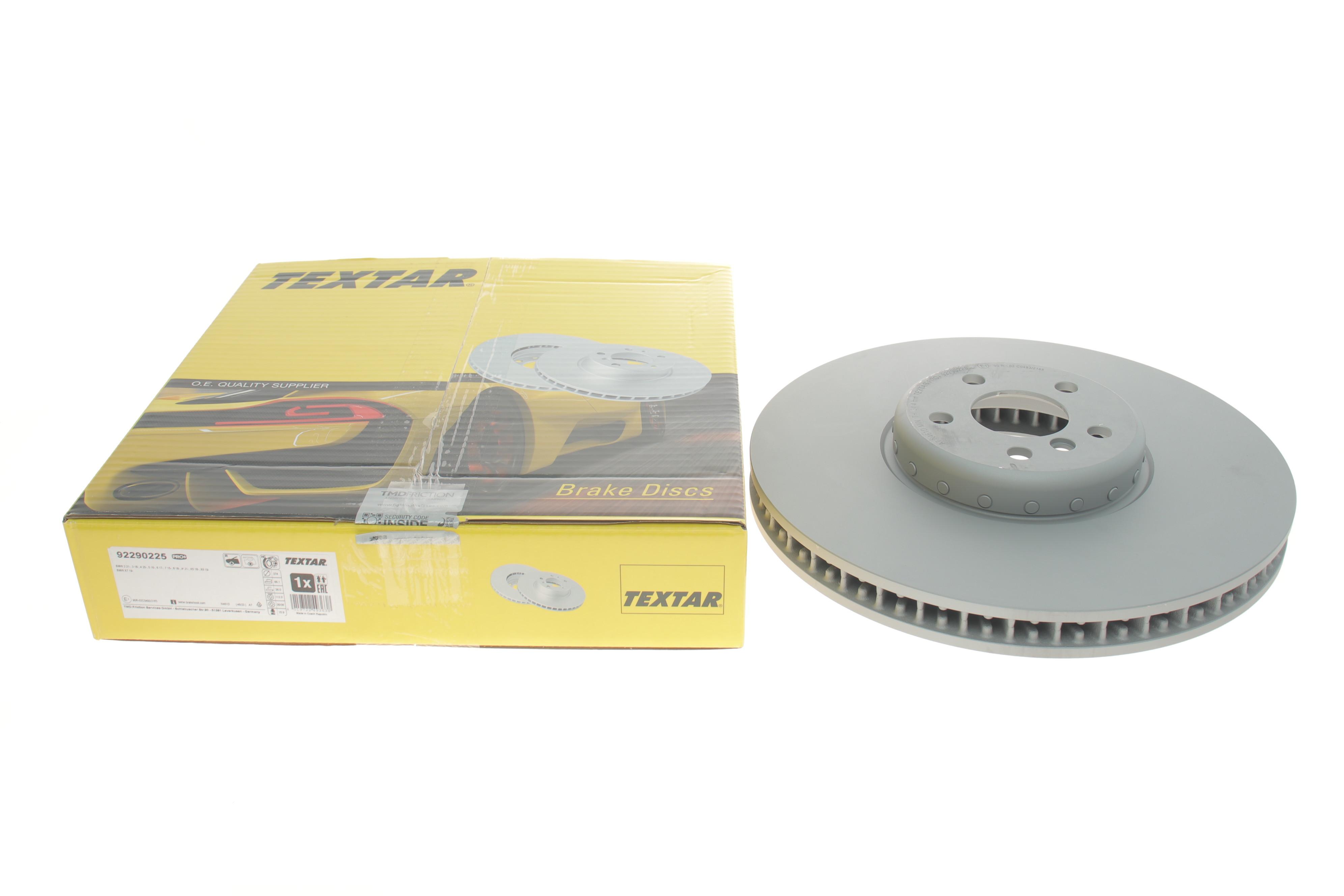 Диск гальмівний (передній) BMW 3 (G20)/ 5 (G30/G31)/7 (G11,12)/ X5 (G05)/ X6 (G06) (R) (374x36) PRO+