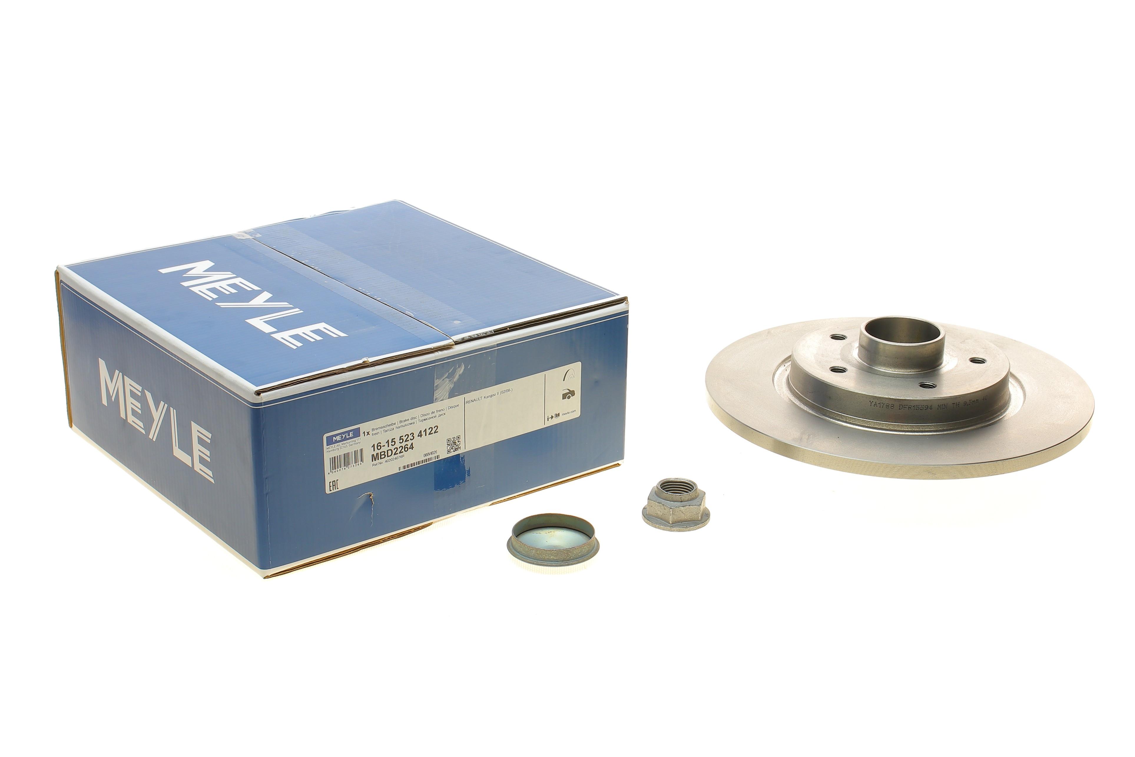 Диск гальмівний (задній) Renault Kangoo 08- (274х11) (+ABS) (з підшипником)