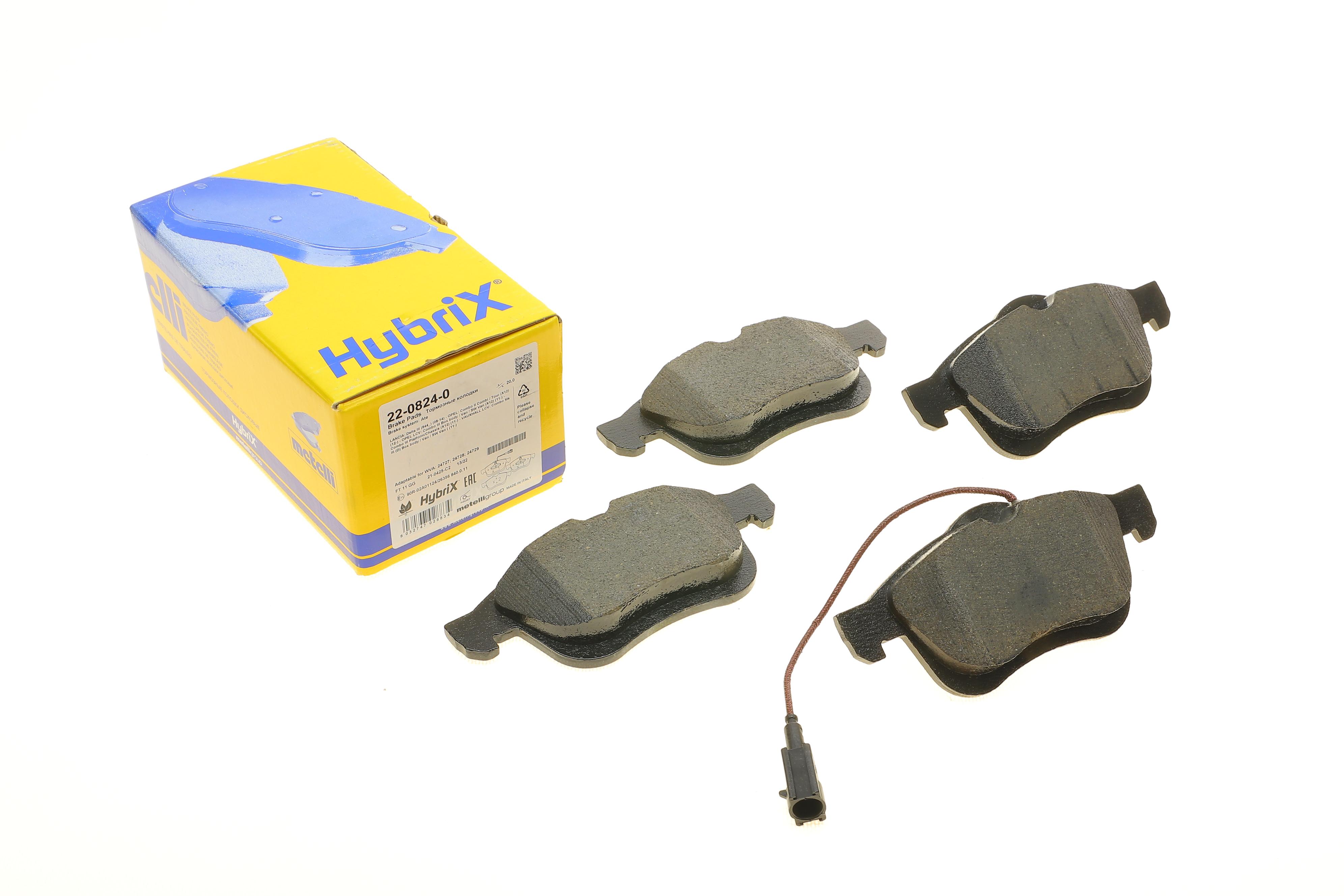 Колодки гальмівні (передні) Fiat Doblo 01-/10-/Opel Combo 12- (+датчики)