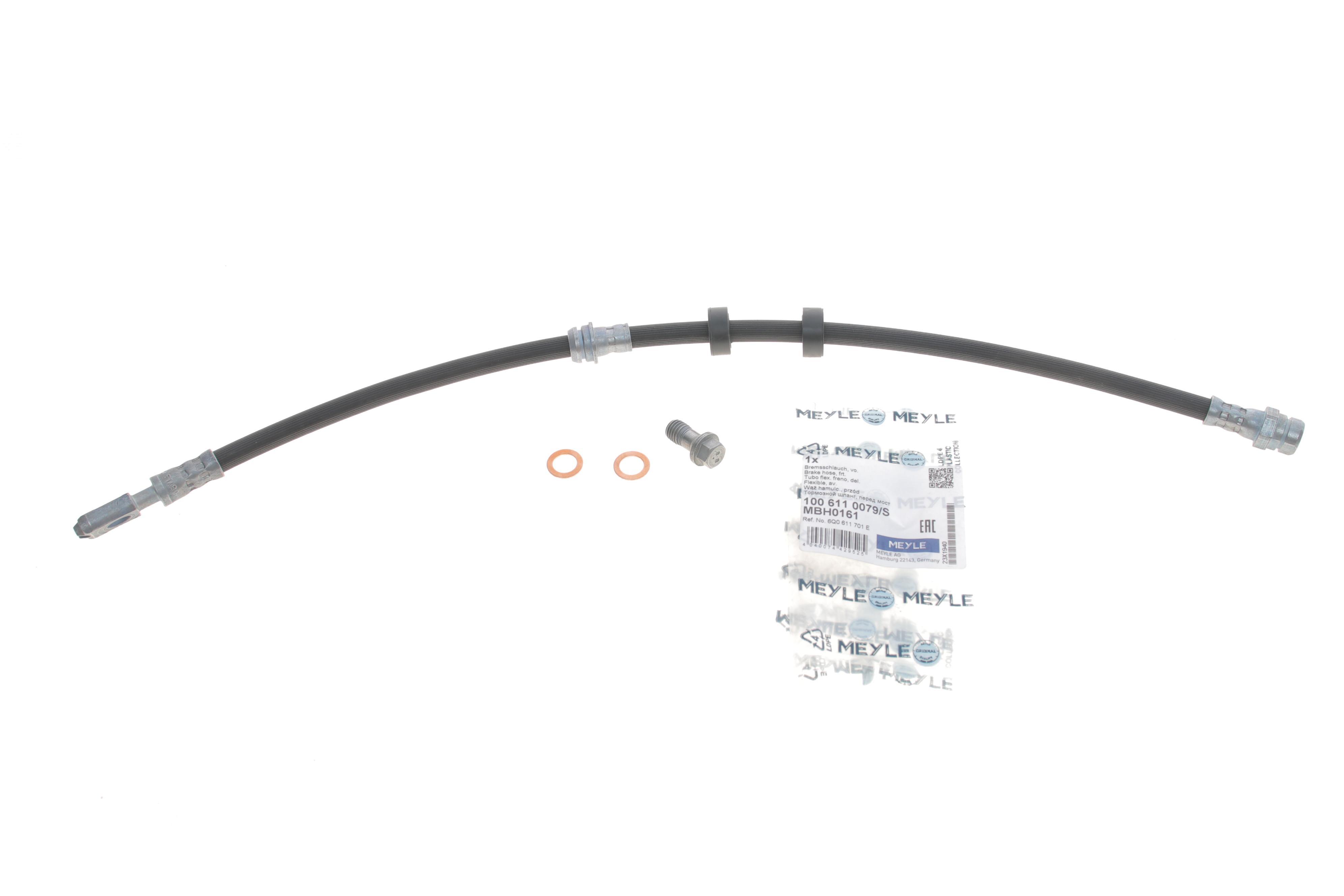 Шланг гальмівний (передній) VW Polo/Skoda Fabia I/II/Roomster/Seat Ibiza 99-15