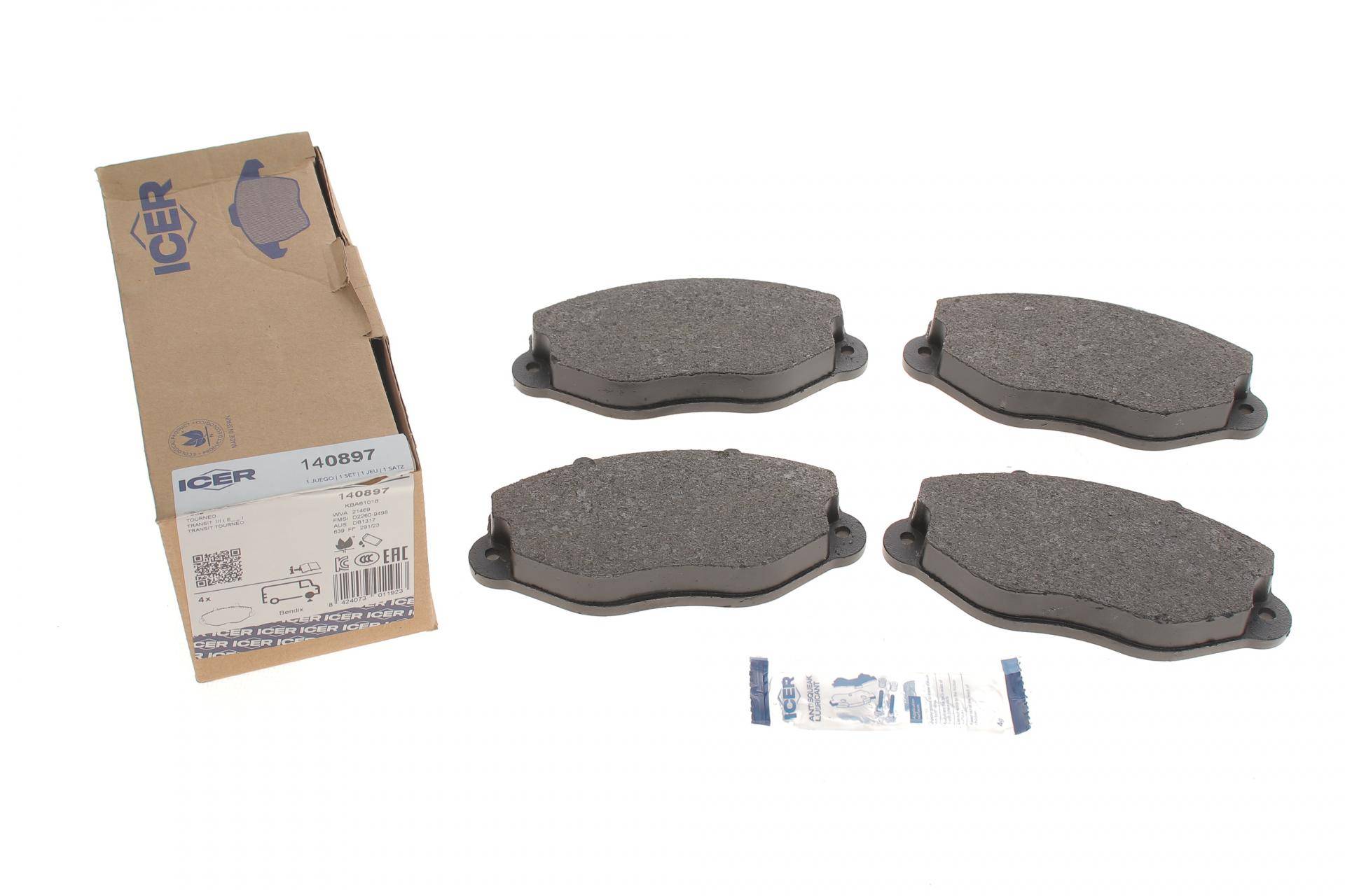 Колодки гальмівні (передні) Ford Transit 91-00/Transit Tourneo 94-00 15"