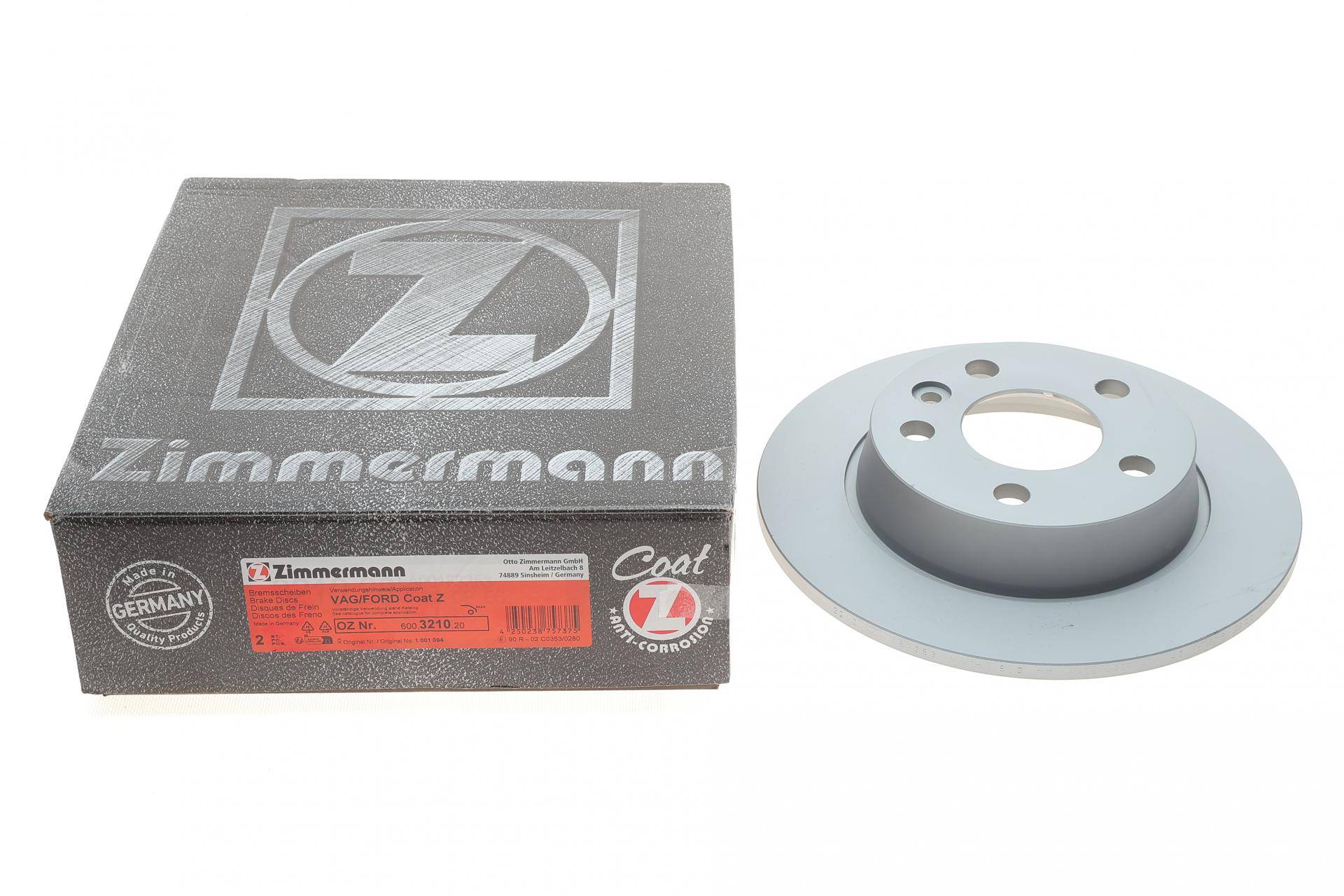 Диск гальмівний (задній) VW Sharan 96-10 (268x10) (з покриттям) (повний)