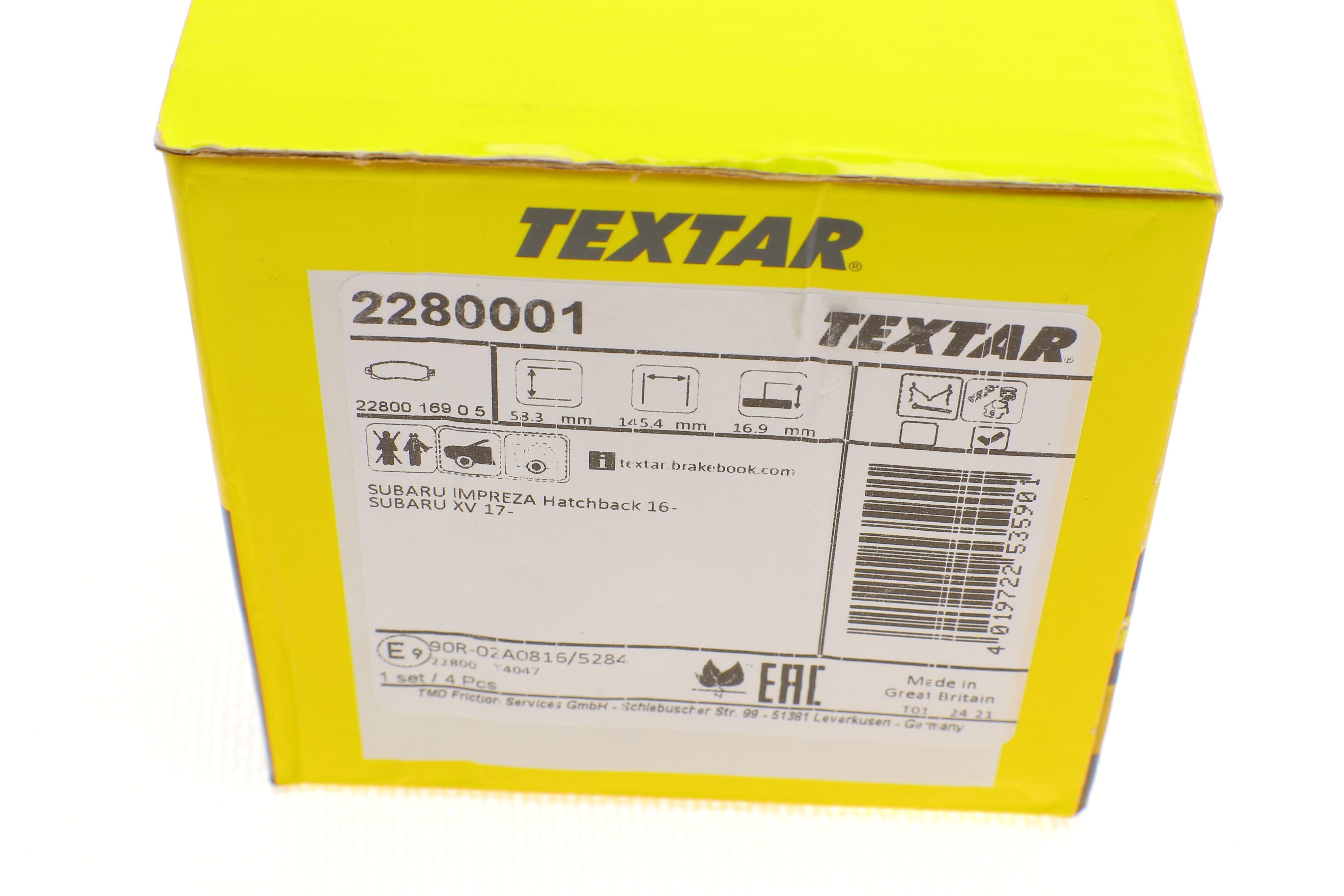 Колодки гальмівні (передні) Subaru Impreza 17- (Tokico)