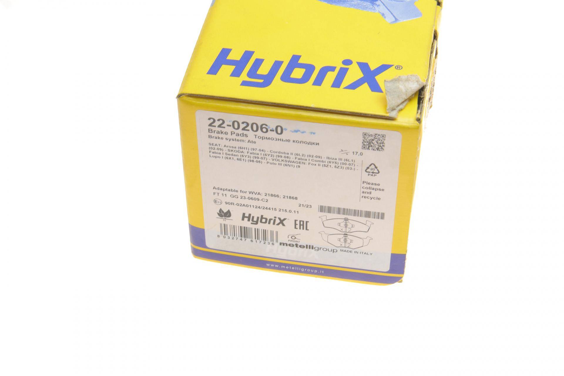 Колодки гальмівні (передні) Seat Cordoba/Ibiza 02-09/Skoda Fabia 99-08/VW Polo 94-12/Lupo 98-05/Fox