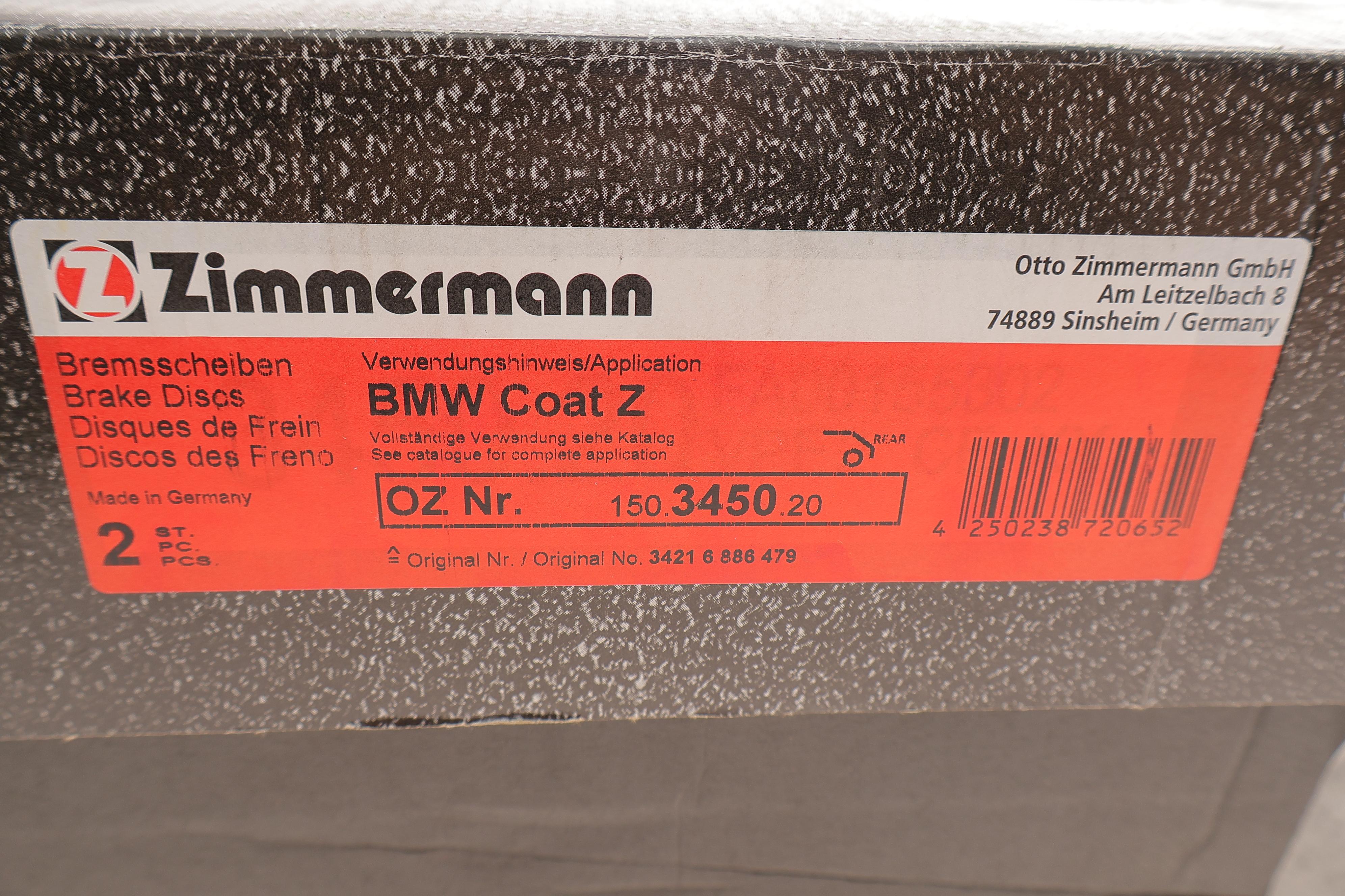 Диск гальмівний (задній) BMW X5 (E70/F15) 07-/X6 (F16) 09- (320x20) (з покриттям) (вентильований)