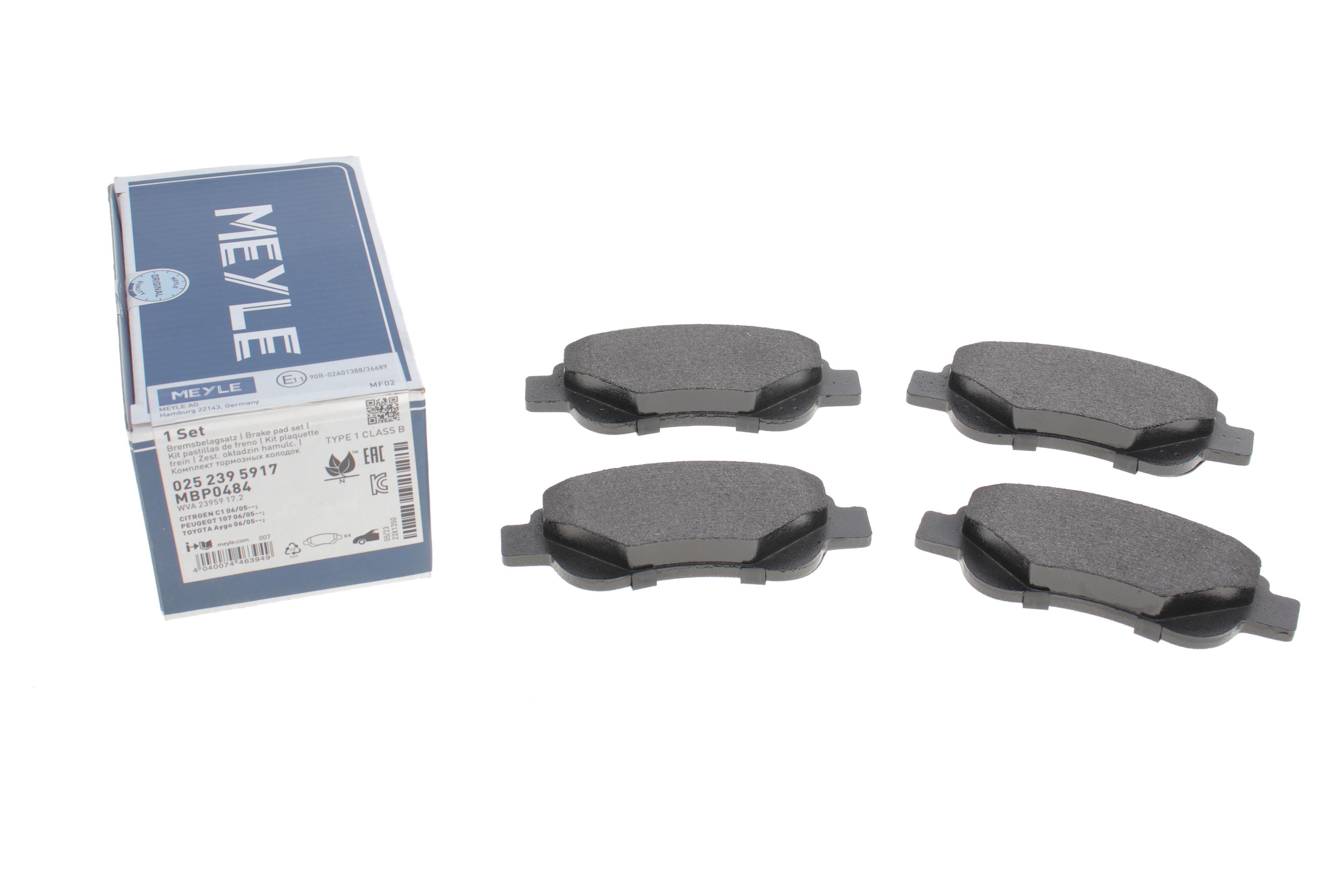 Колодки гальмівні (передні) Citroen С1/Peugeot 107/Toyota Aygo 05- (Bosch)