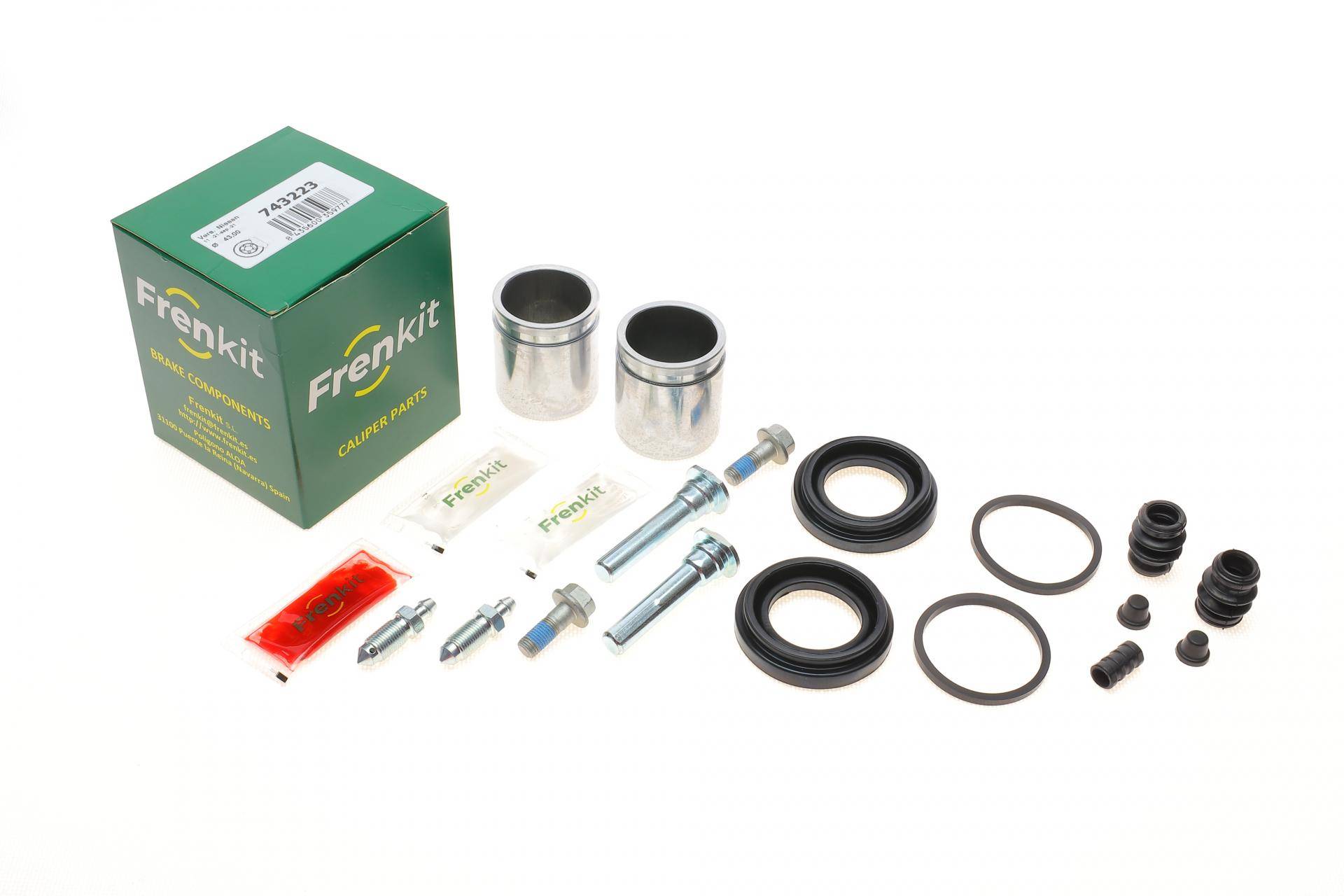 Ремкомплект супорта (переднього) Mitsubishi L200 01-05 (d=43mm) (+2 поршня/направляюча) (Tokico)