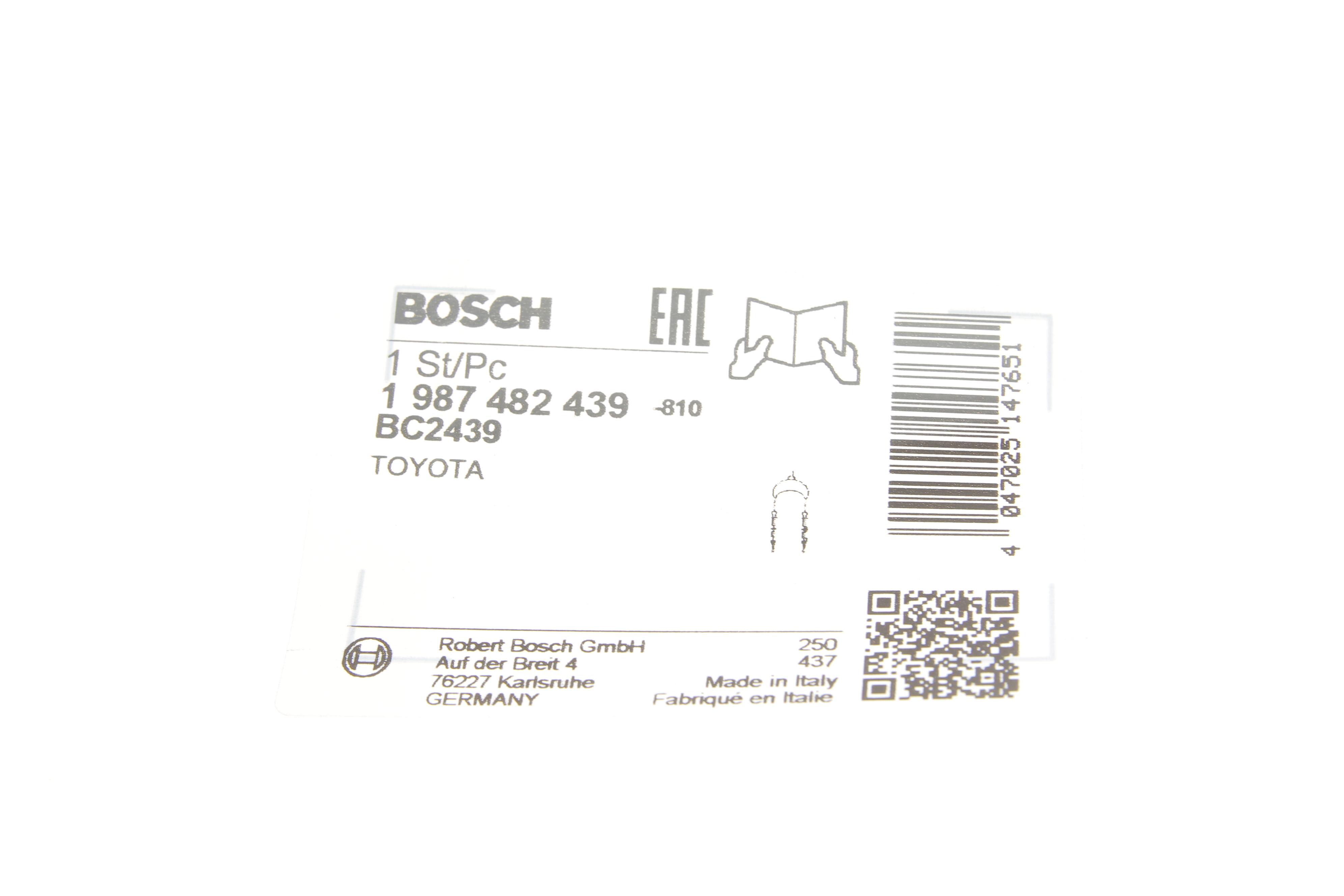 Трос ручника (задній) (L) Toyota Auris/Corolla 1.3-2.0D 06-18 (1892mm)