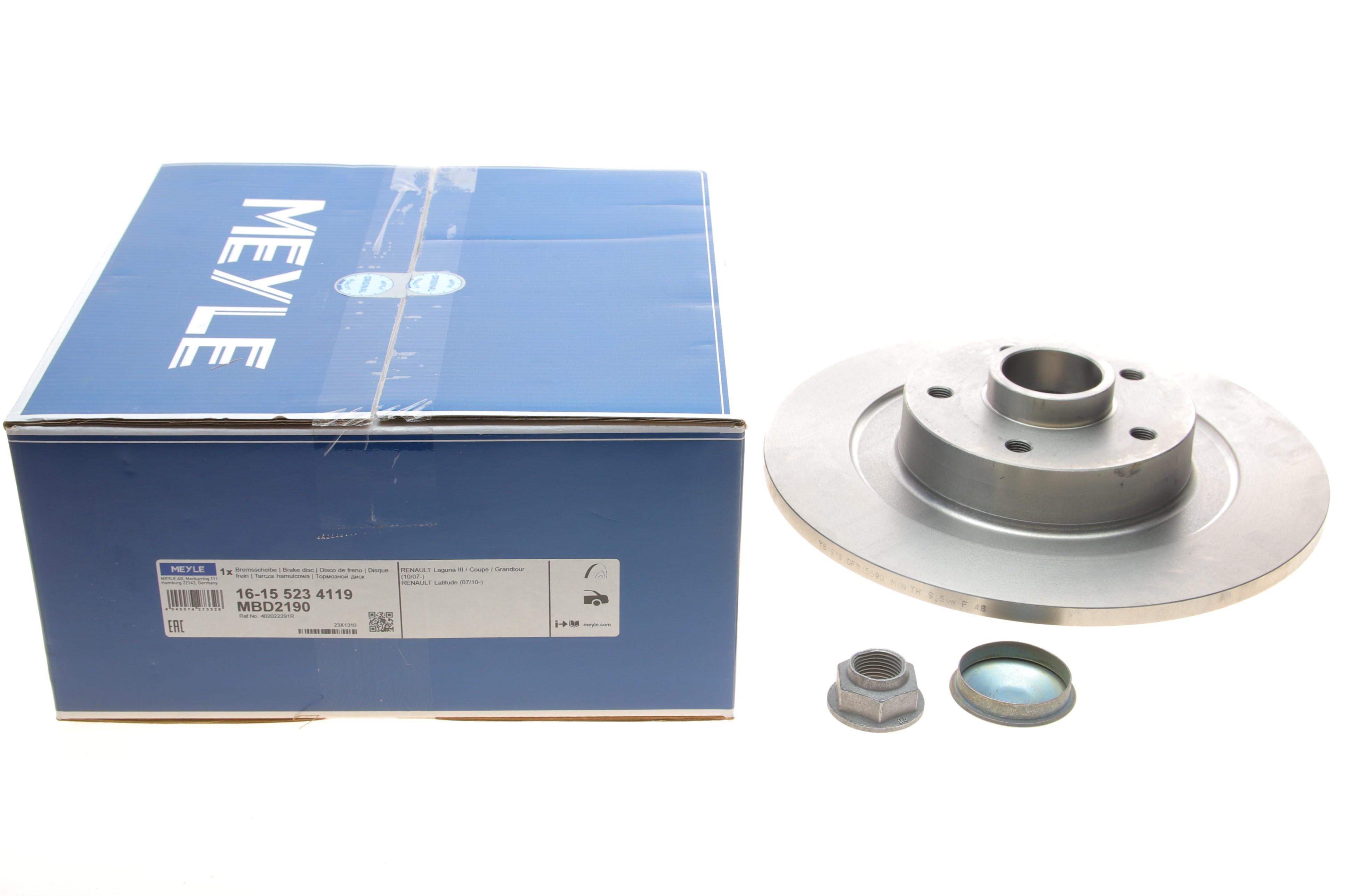 Диск гальмівний (задній) Renault Laguna III 08- (300x11) (+ABS) (з підшипником)