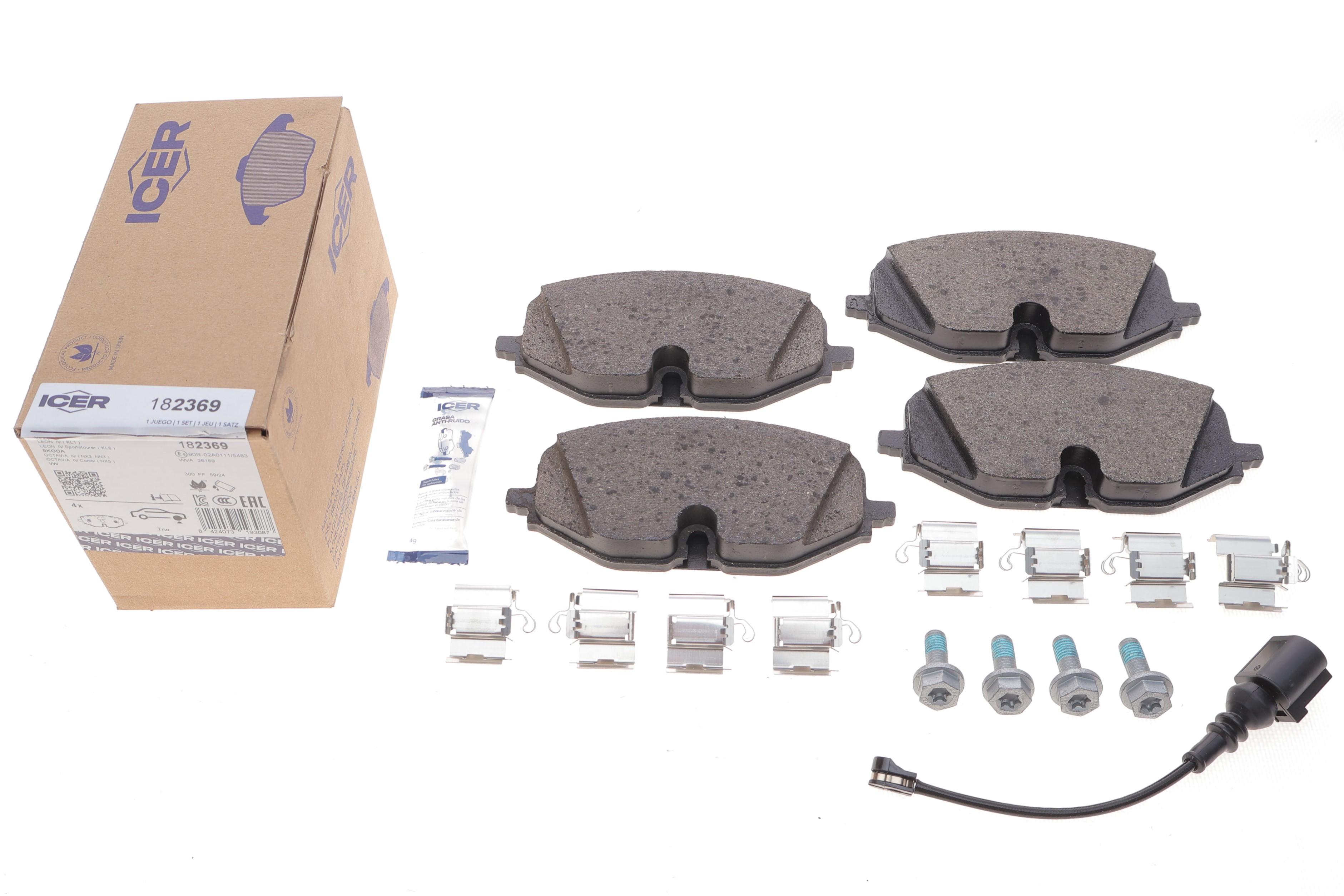 Колодки гальмівні (передні) Audi A3/Skoda Octavia/Seat Leon/VW Golf VIII 19-/Caddy 20- (+датчик)