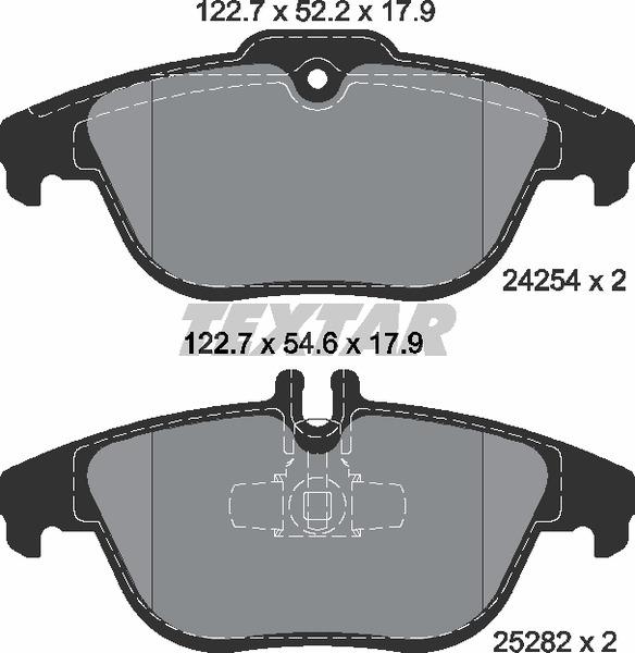 Колодки гальмівні (задні) MB C-class (W204/C204)/E-class (C207/A207) 1.6-5.5 07- (Teves) Q+