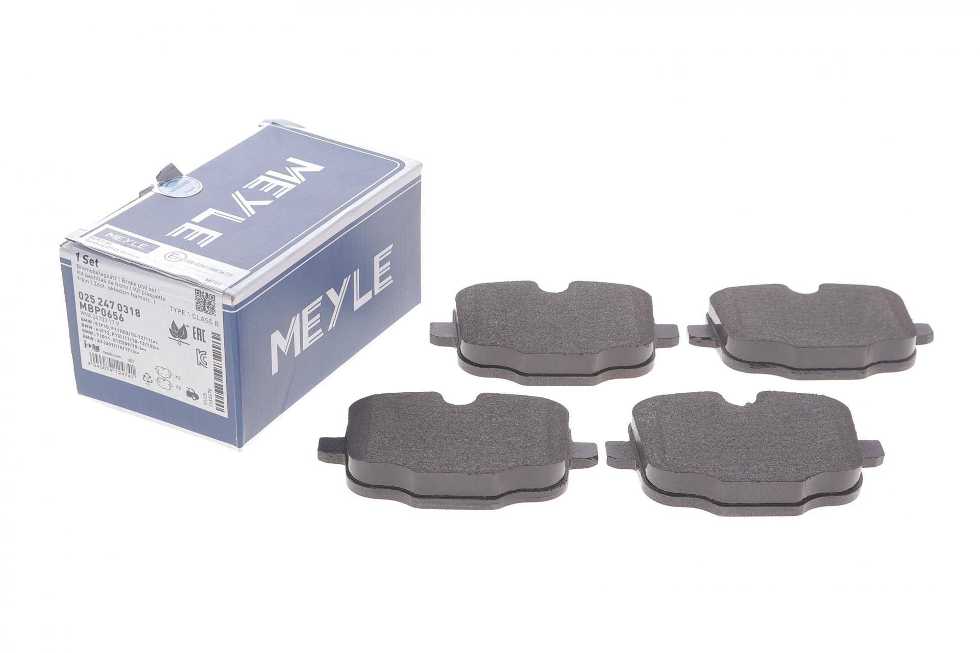 Колодки гальмівні (задні) BMW 5 (F10/F11)/6 (F12/F13)/ 7 (G11/G12)/ X5 (G05)/ X6 (G06)/ X7 (G07)10-