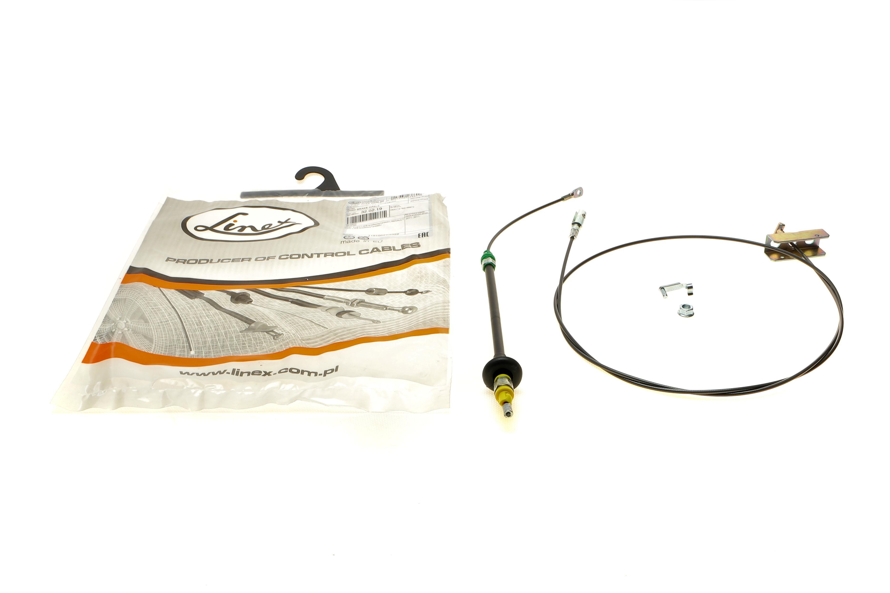 Трос ручника (центральний) Renault Trafic 1.9/2.0 dCi 06- (1645+498/260мм)