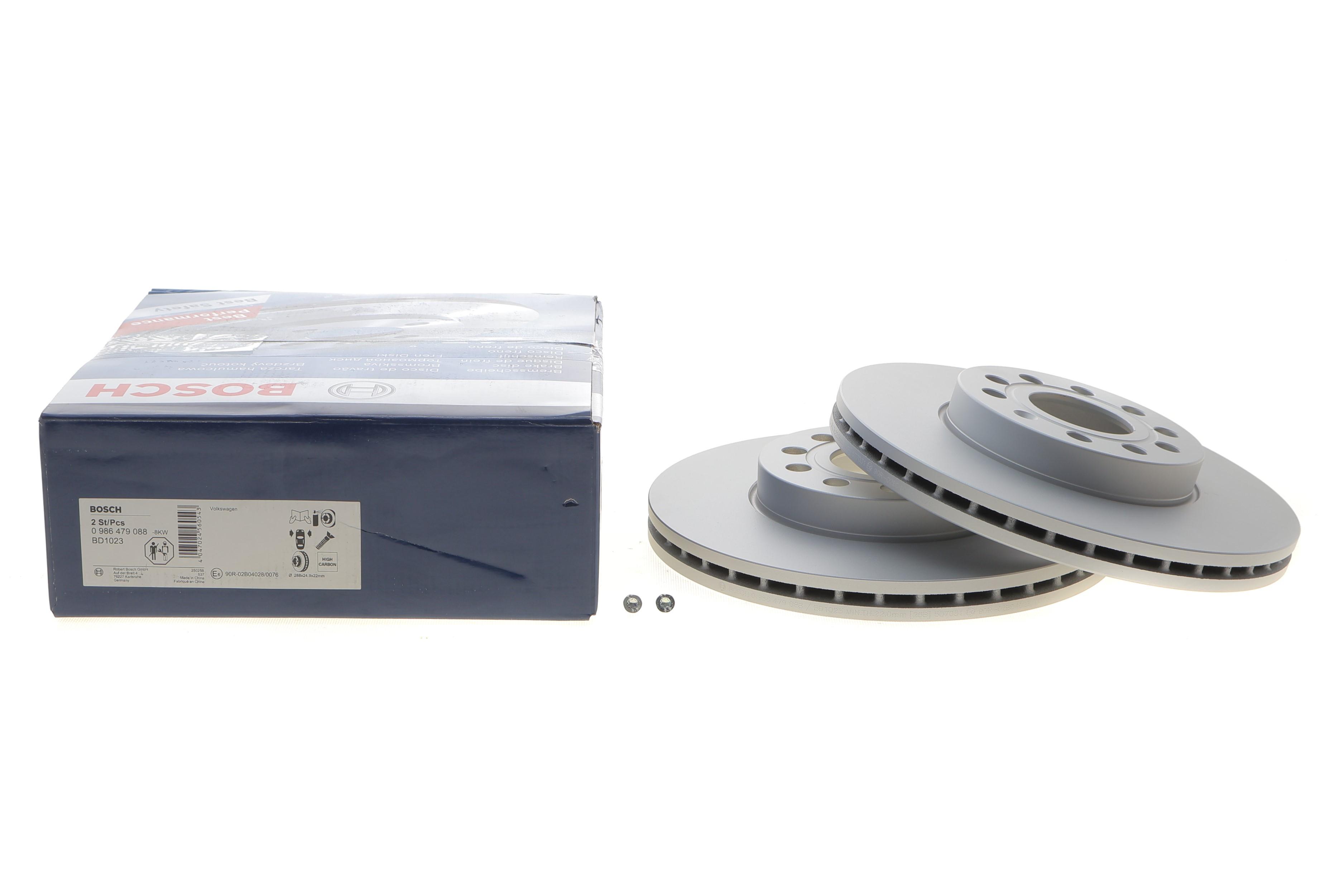 Диск гальмівний (передній) VW Caddy III 04- (288x24.9) PRO+