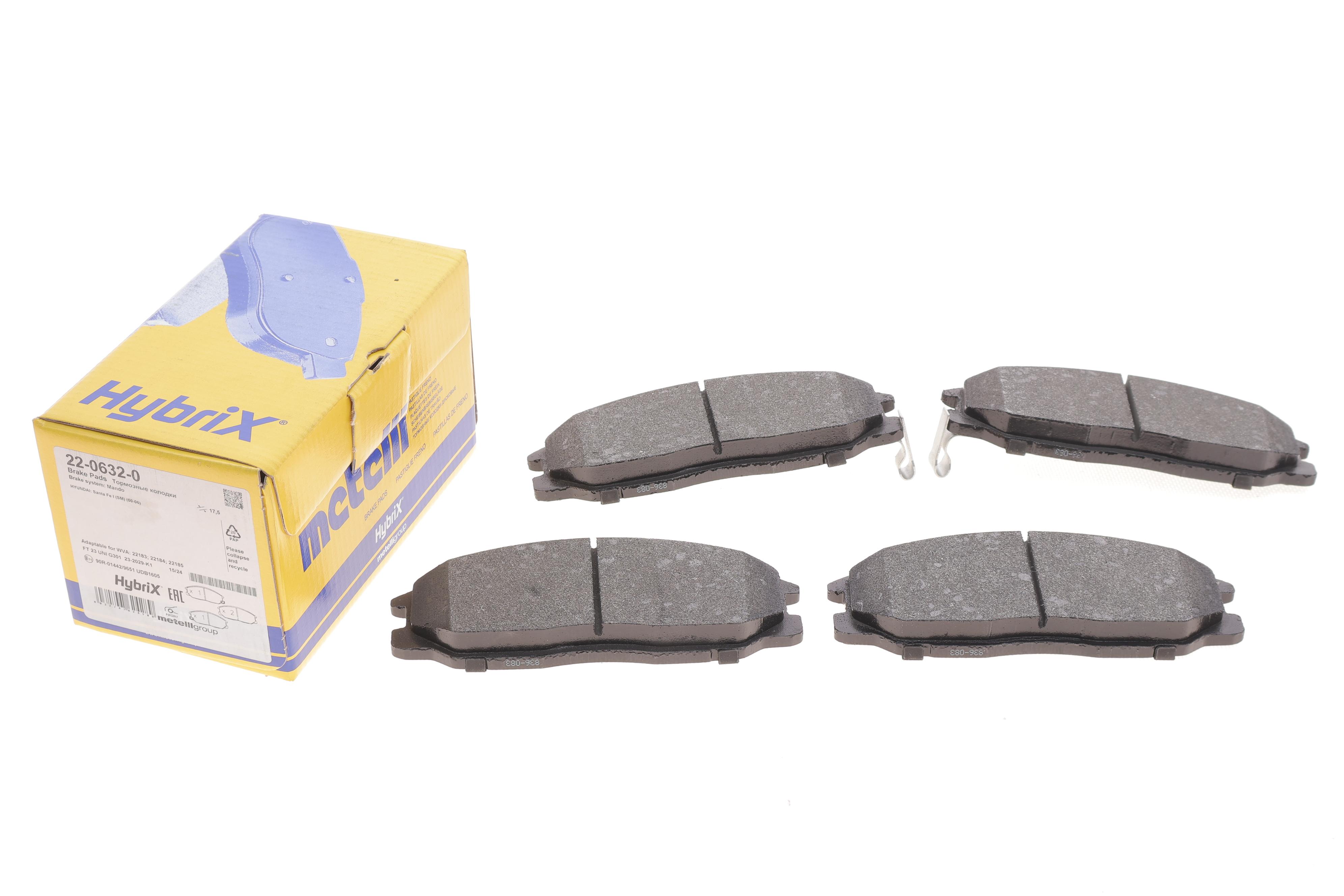 Колодки гальмівні (передні) Hyundai Santa Fe 01-06/Ssangyong Actyon/Kyron/Rexton 05-