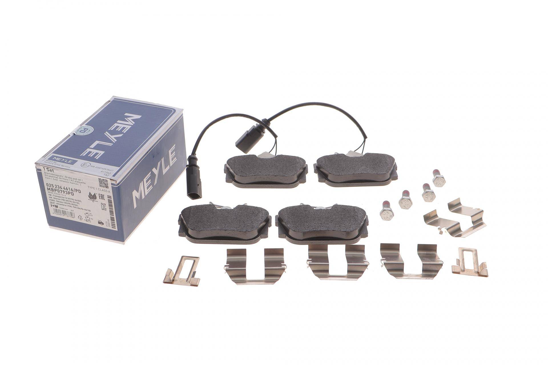 Колодки гальмівні (задні) VW T4 98-00- R16 (з датчиками)