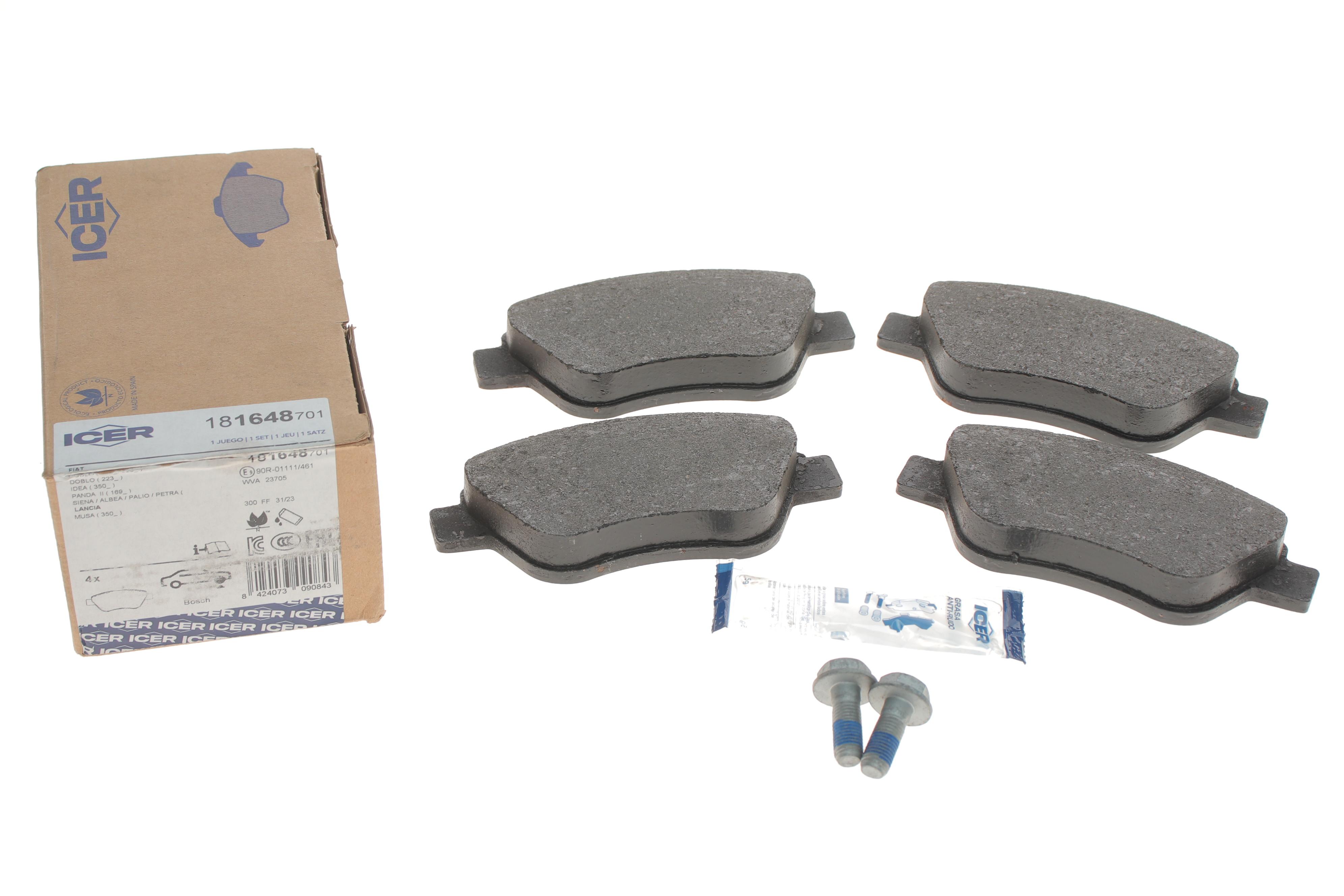 Колодки гальмівні (передні) Fiat Doblo 00-/Panda 03-/500 II 07-/Lancia Musa 04-12