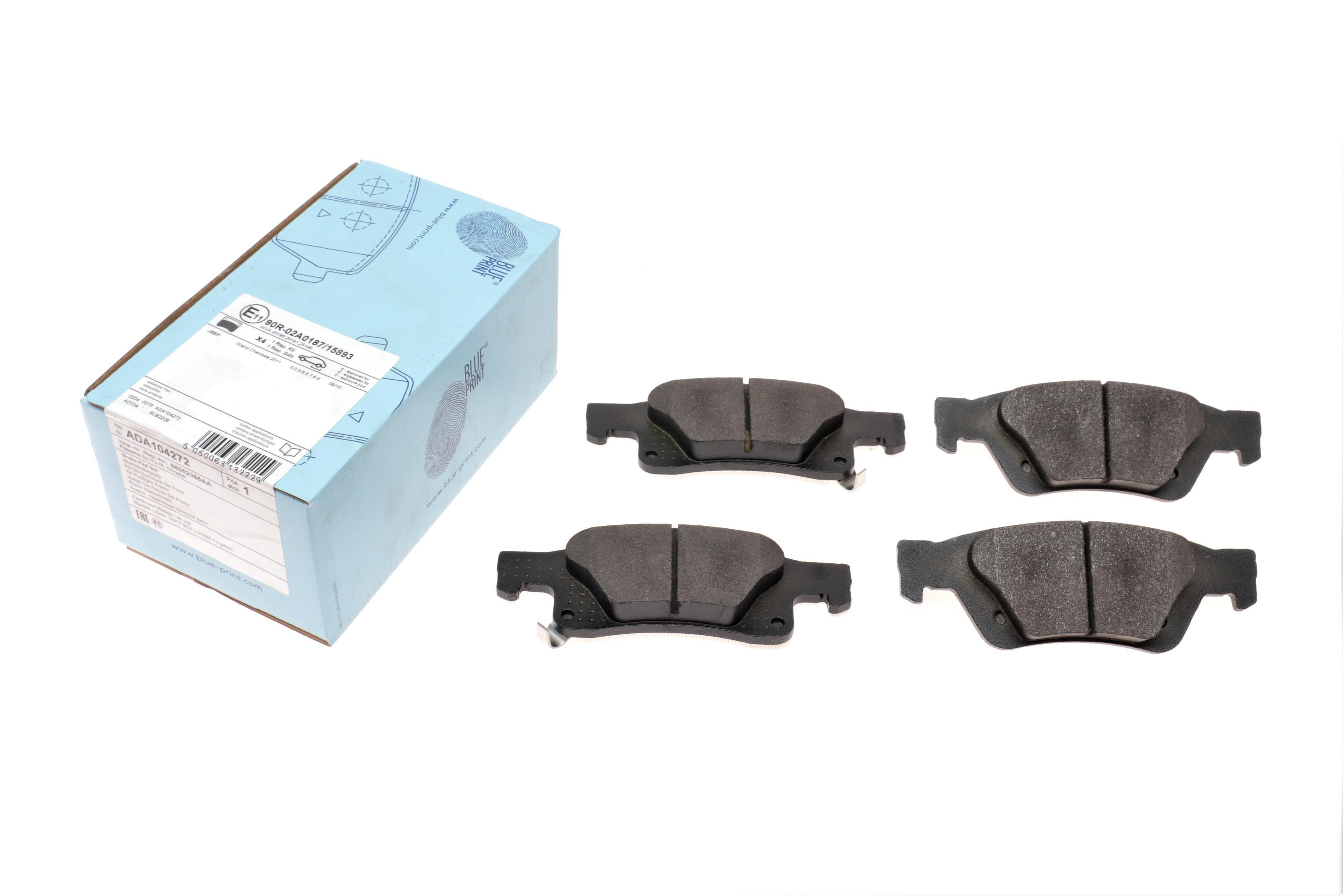 Колодки гальмівні (задні) Jeep Grand Cherokee 3.0 CRD/3.6-5.7 10-