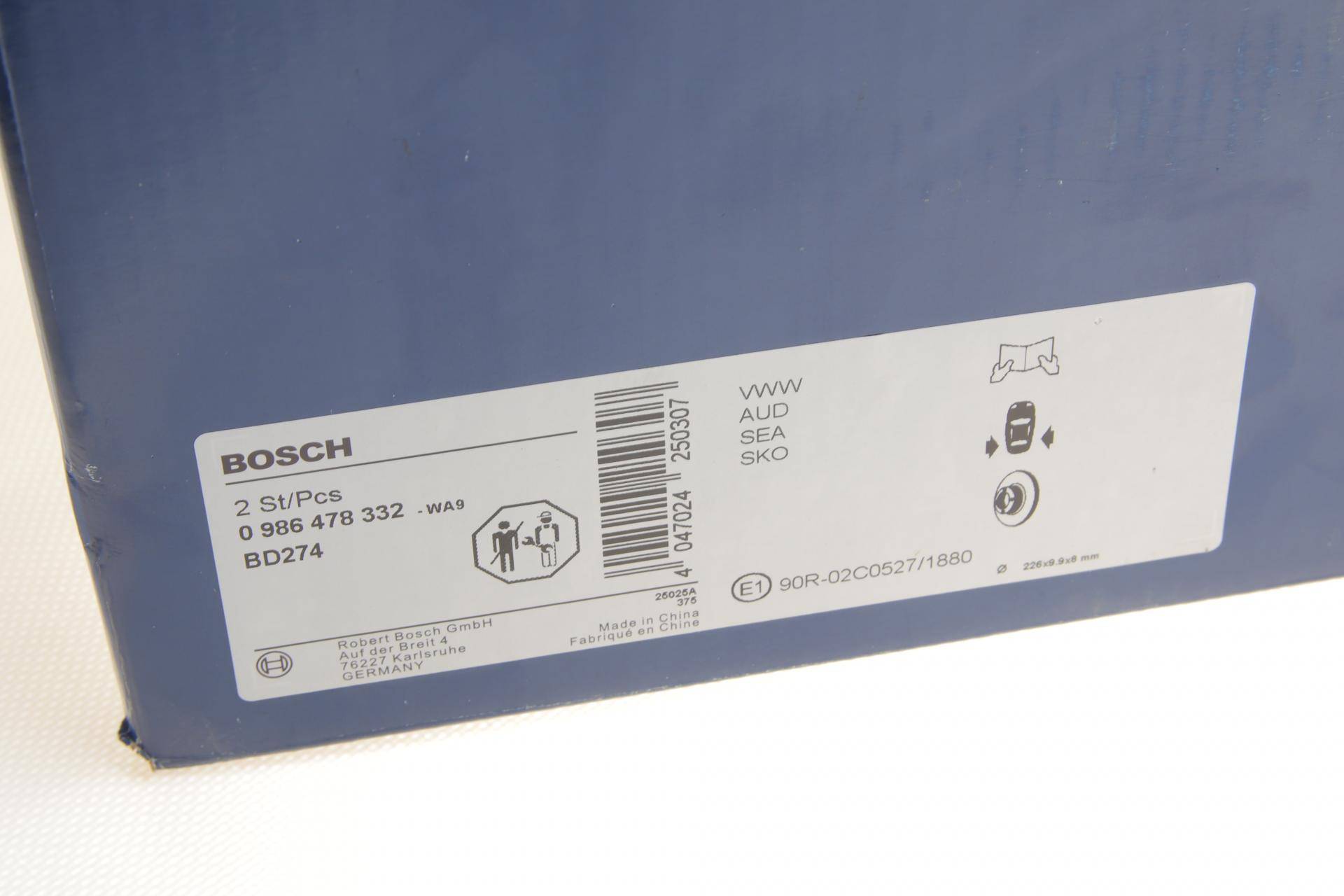 Диск гальмівний (задній) VW Golf III/Passat B3/B4 91-99 (226x9.9)