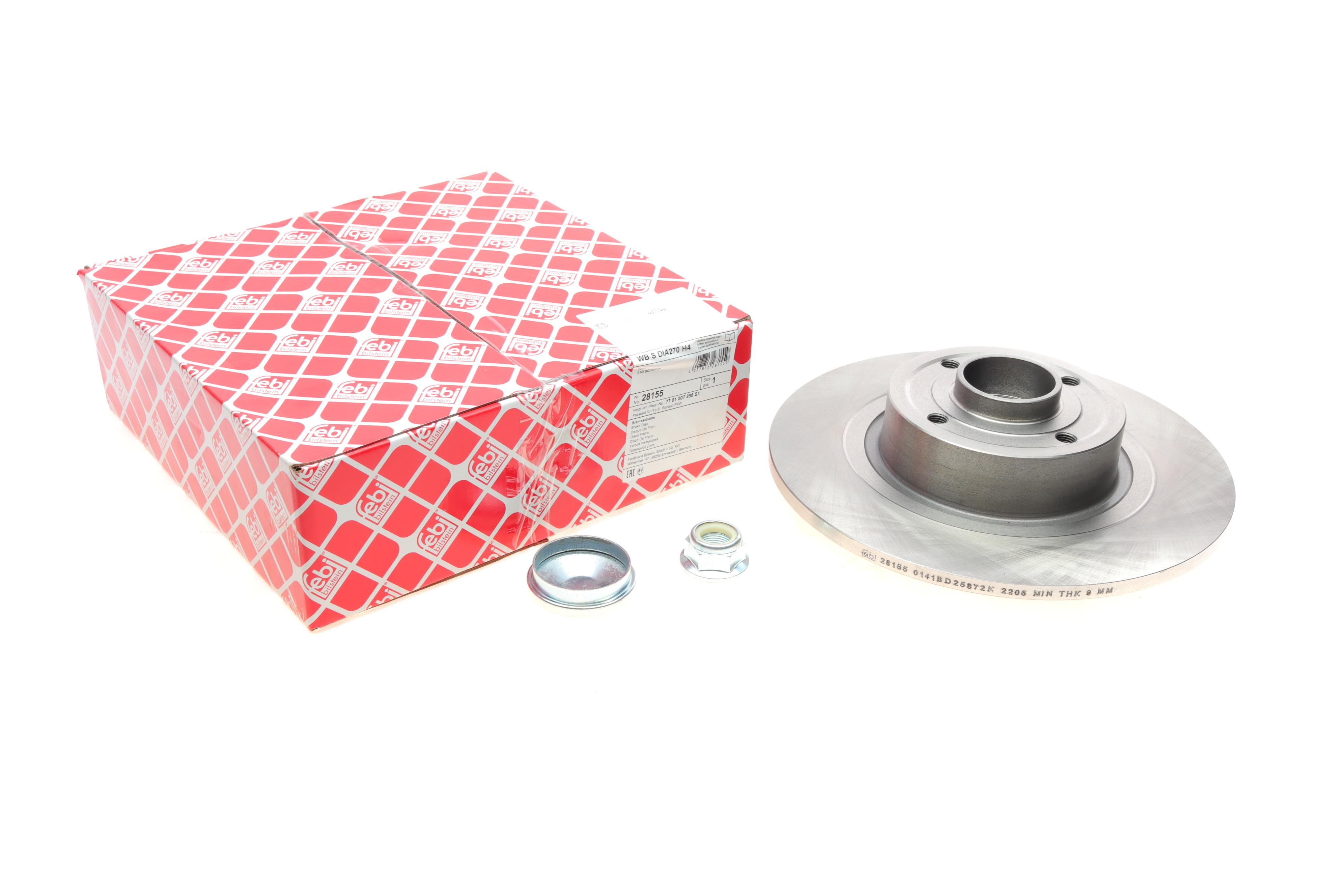 Диск гальмівний (задній) Renault Scenic II/Megane II 03-10 (270х10) (+ABS) (з підшипником)