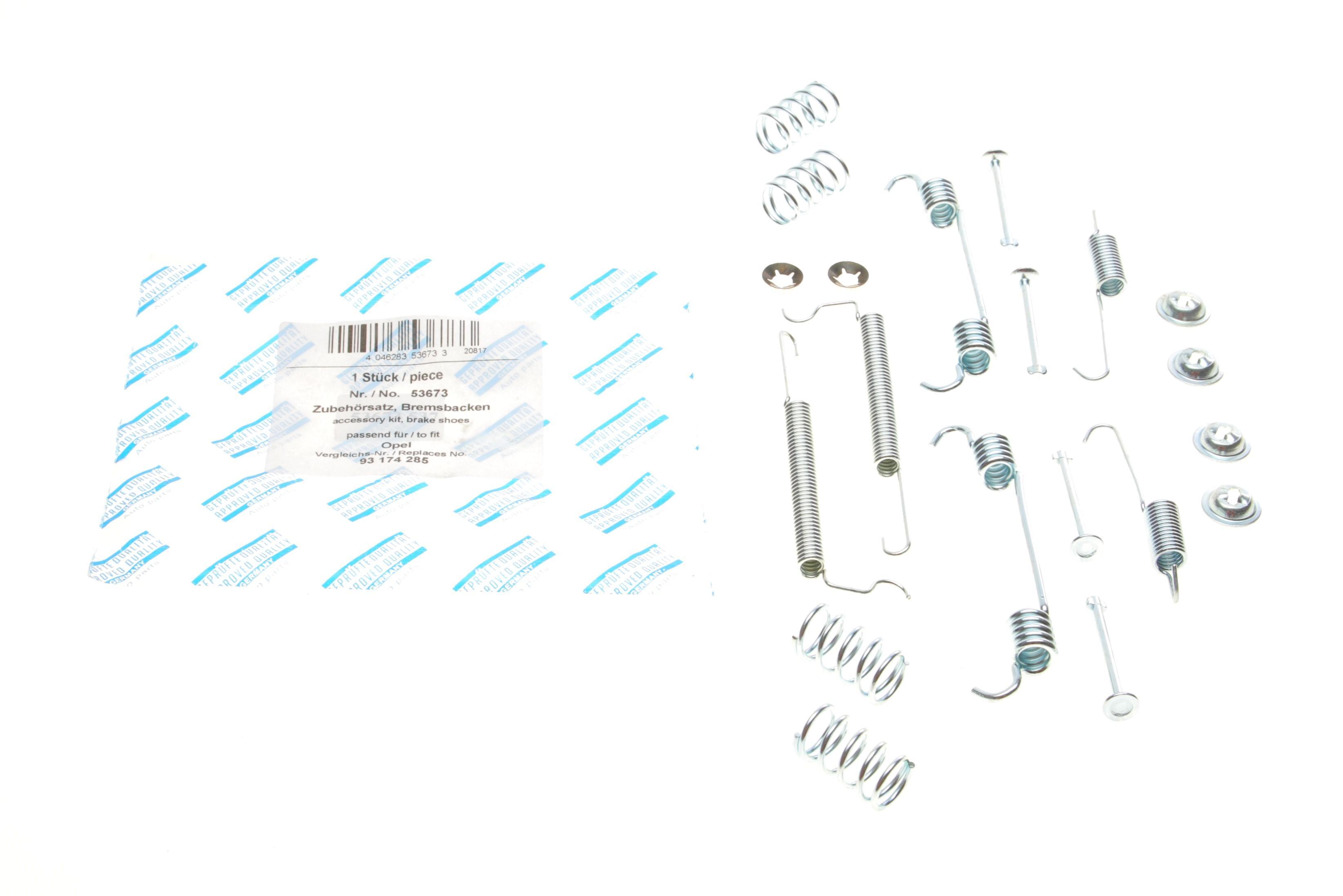 Комплект пружинок колодок ручника Opel Astra F/Ford Escort II 1.2-2.0 75-01 (Opel)