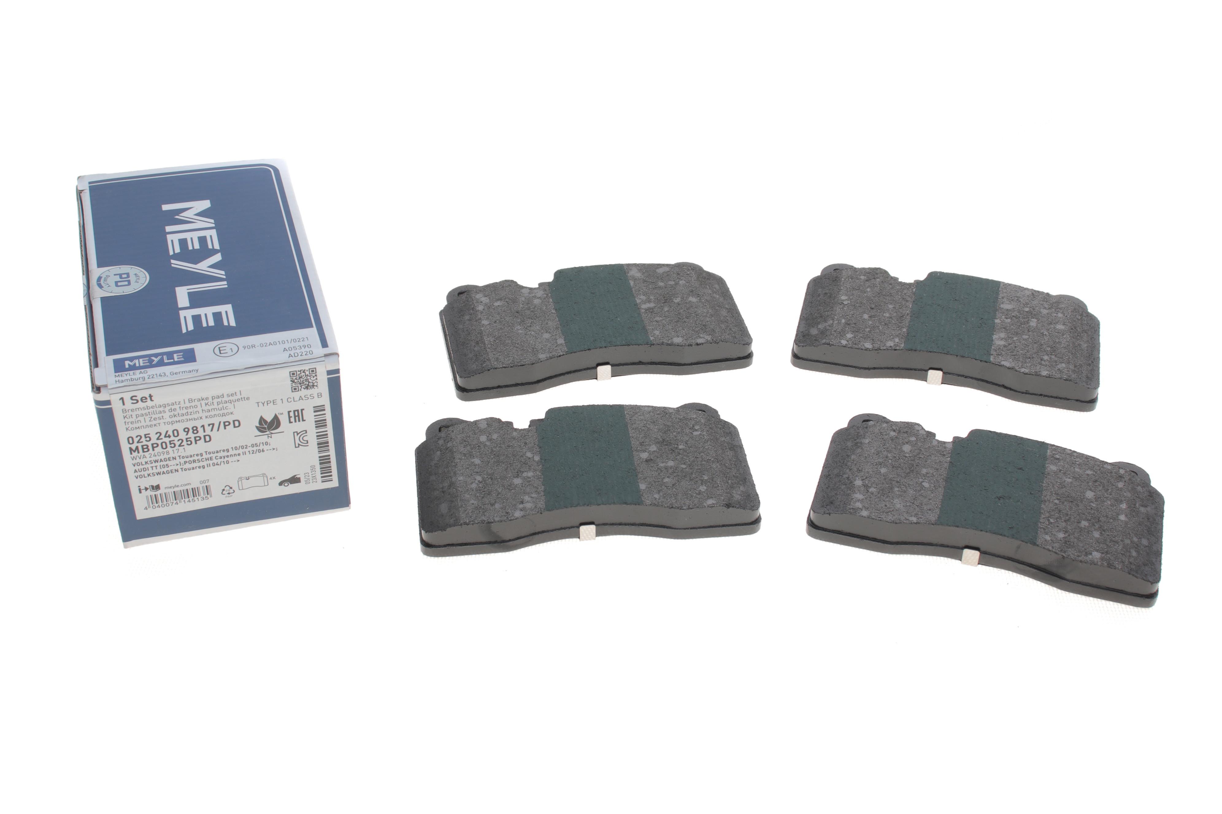 Колодки гальмівні (передні) VW Touareg 02- (Brembo)