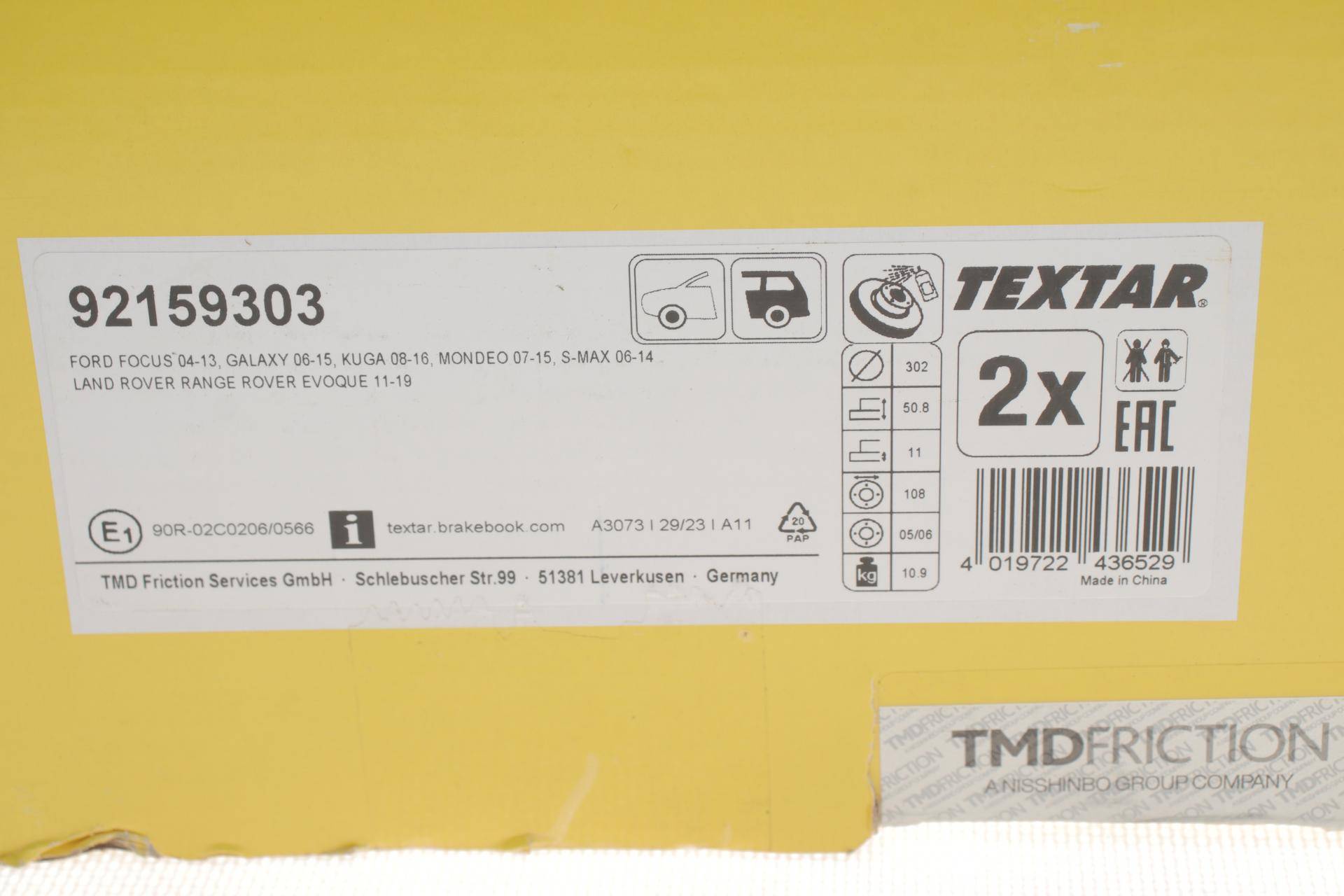 Диск гальмівний (задній) Ford Kuga 08- (302x11) PRO