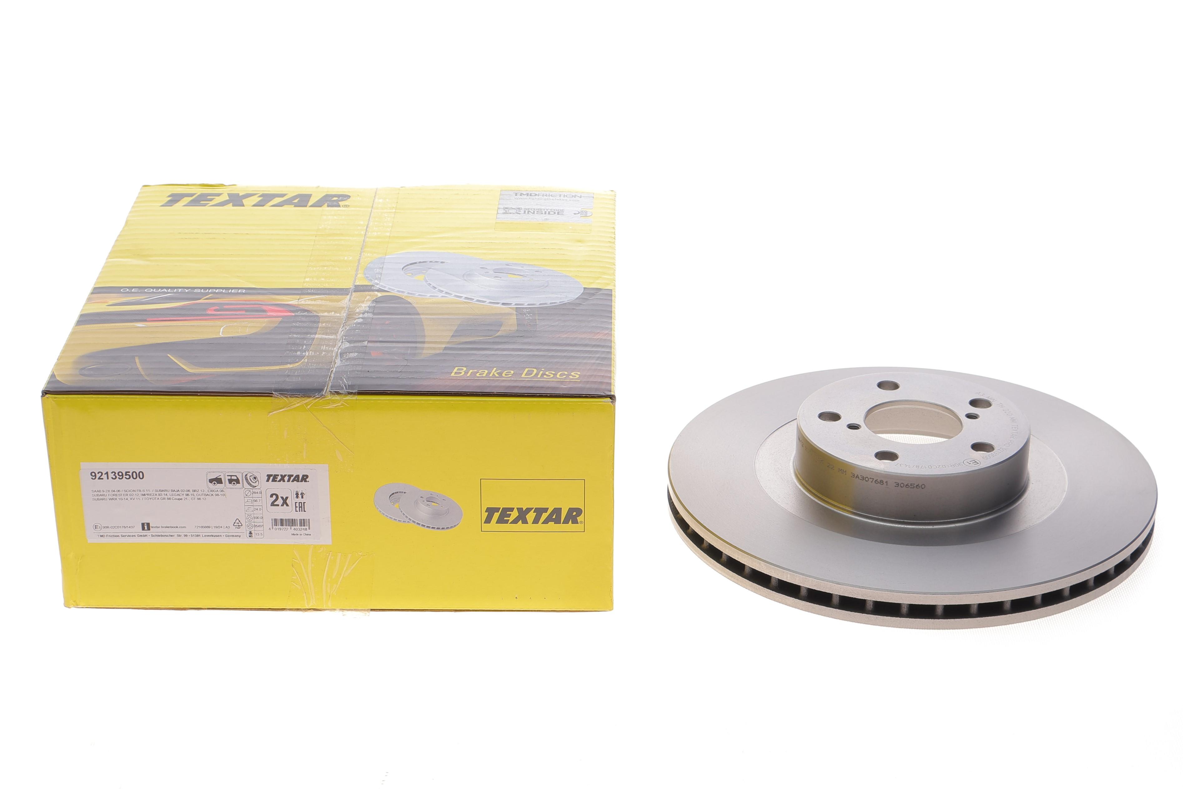 Диск гальмівний (передній) Subaru Forester 03-/Impreza 94-/Outback00- (294x24)