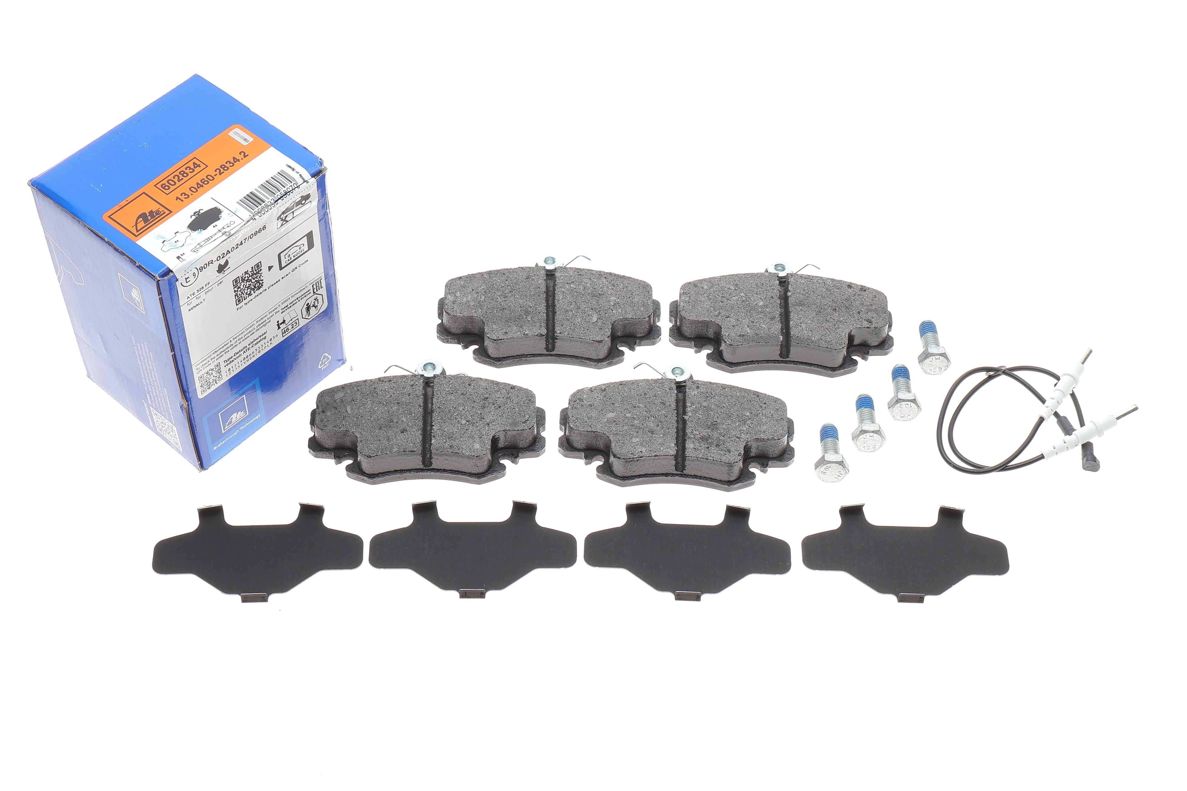 Колодки гальмівні (передні) Renault Megane I 96-03 (з датчиками) (TRW)