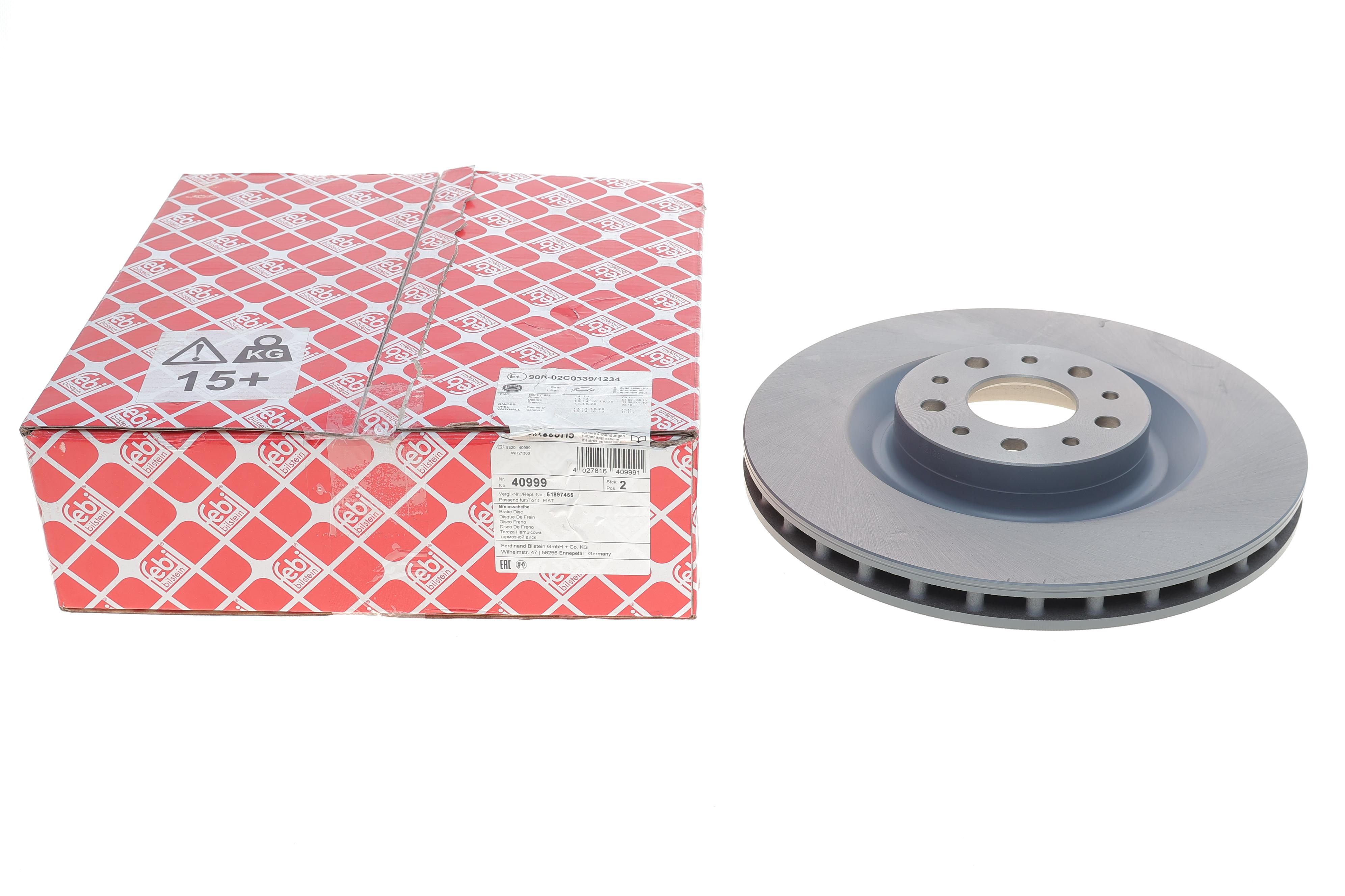 Диск гальмівний (передній) Fiat Doblo 10-/ Opel Combo 12- (305x28)