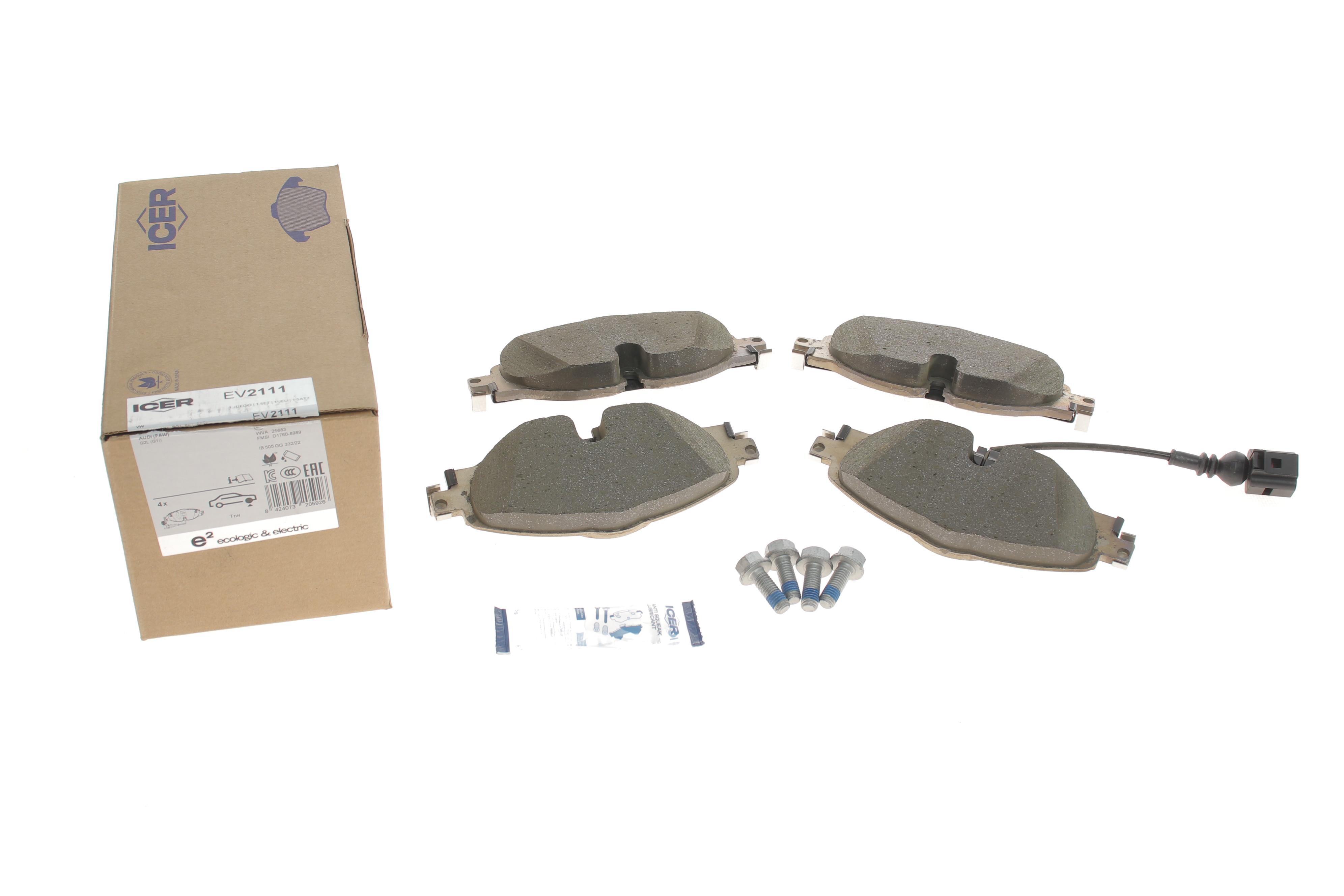 Колодки гальмівні (передні) Audi Q2L e-Tron 19-/VW Golf VII e-golf 14-21 (+датчик)