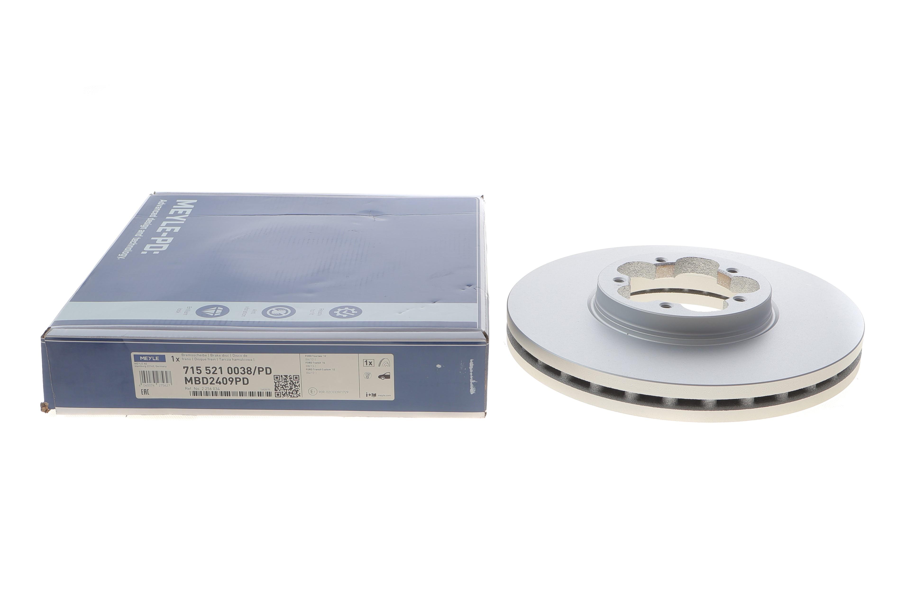 Диск гальмівний (передній) Ford Transit 13- (RWD) (308х33) (з покриттям) (вентильований)