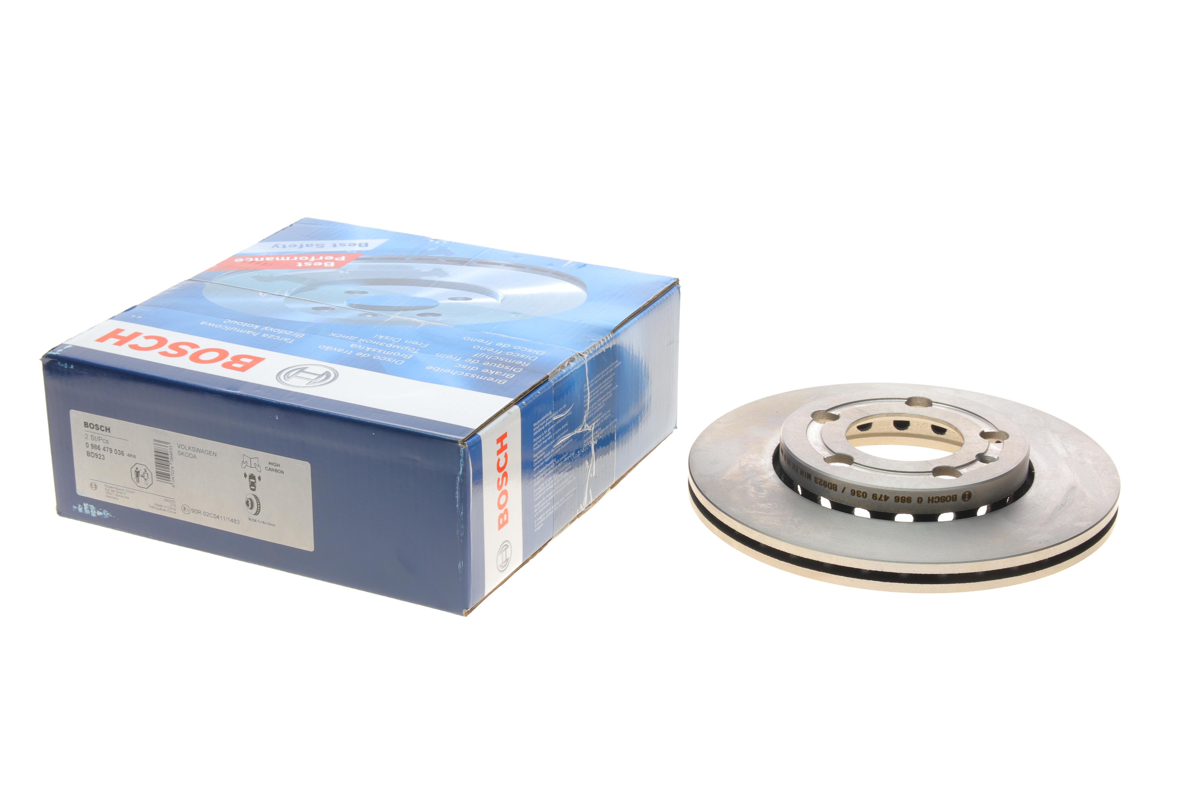 Диск гальмівний (передній) Skoda Octavia/Fabia/VW Polo 1.2-1.4 99- (238,7x18)